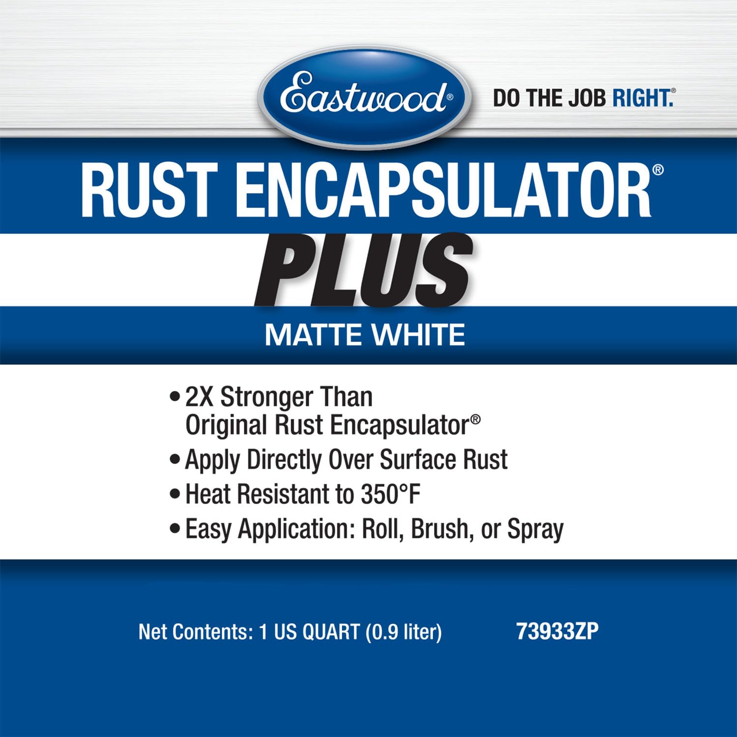 Eastwood Matte White Rust Encapsulator Plus | Long Lasting Durable Finish 1 Coat Maximum Rust Protection | Heat Resistance up to