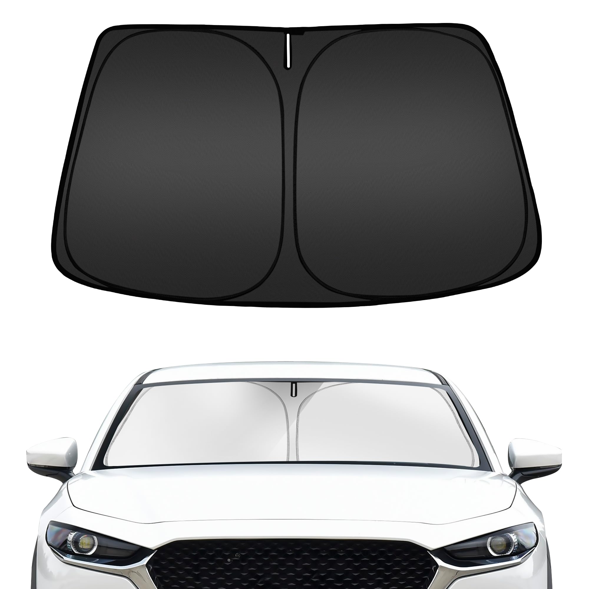 Arismotor Windshield Sun Shade For Mazda Cx-30 2019-2025, Custom Fit Foldable Front Window Sunshade Sun Visor Protector, Block U