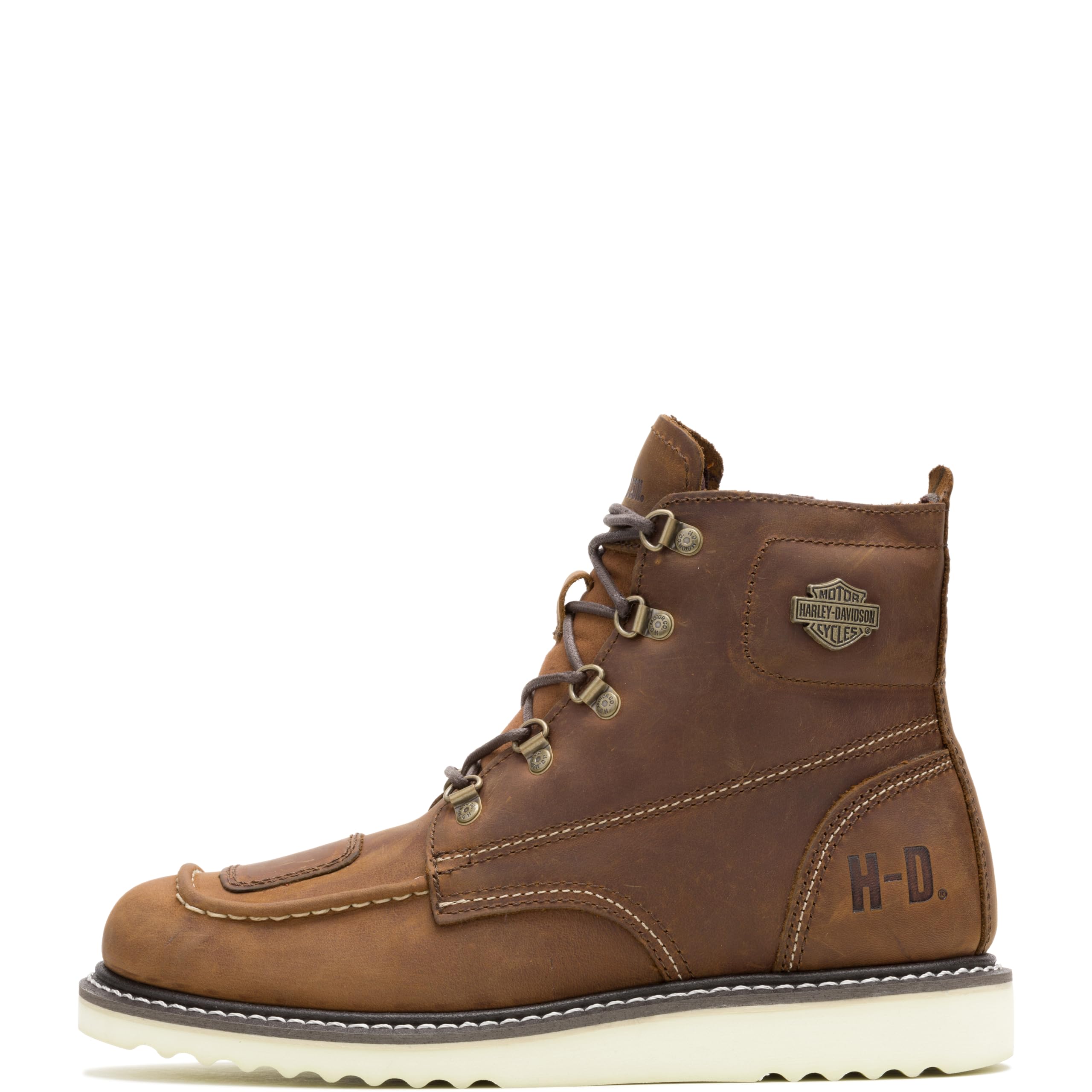 Harley-Davidson Footwear Men'S Hagerman Leather Motorcycle Wedge Boot, Brown, 12
