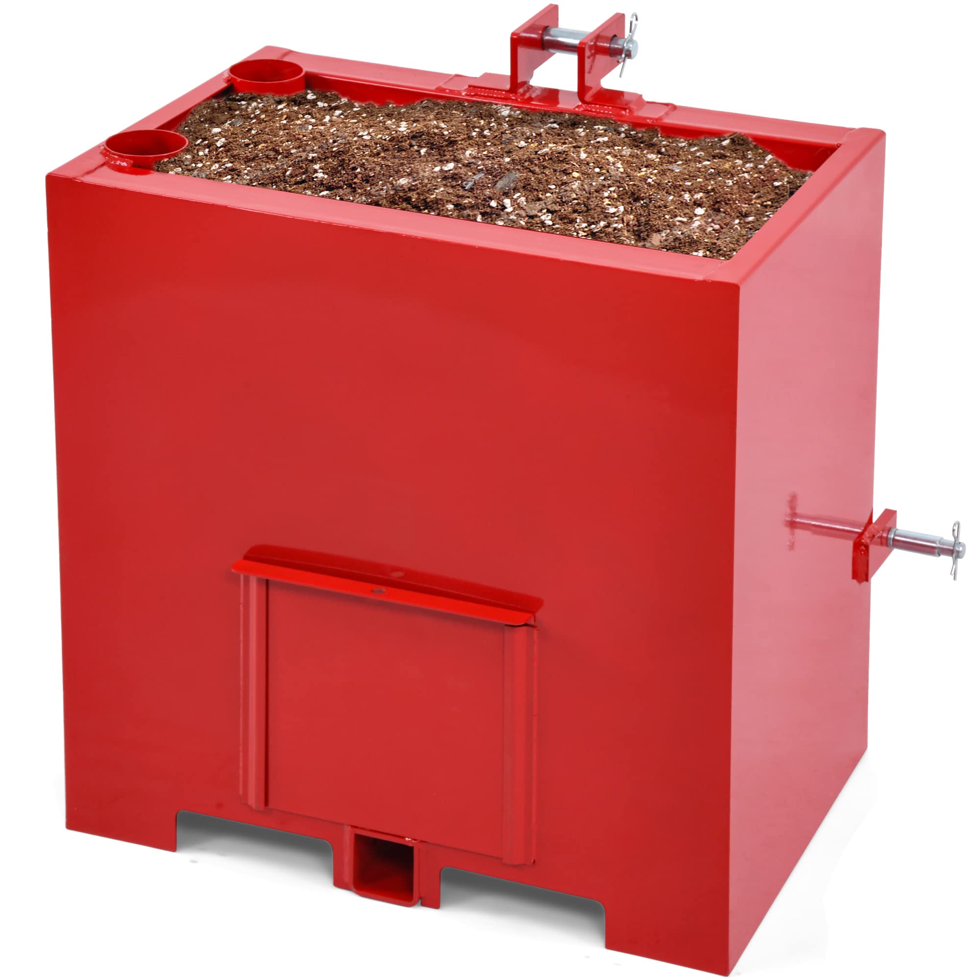 Yitamotor 3 Point Hitch Ballast Box, 800 Lbs Tractor Ballast Box With 2'' Quick Hitch Receiver For 3 Point Category 1 Tractors, 