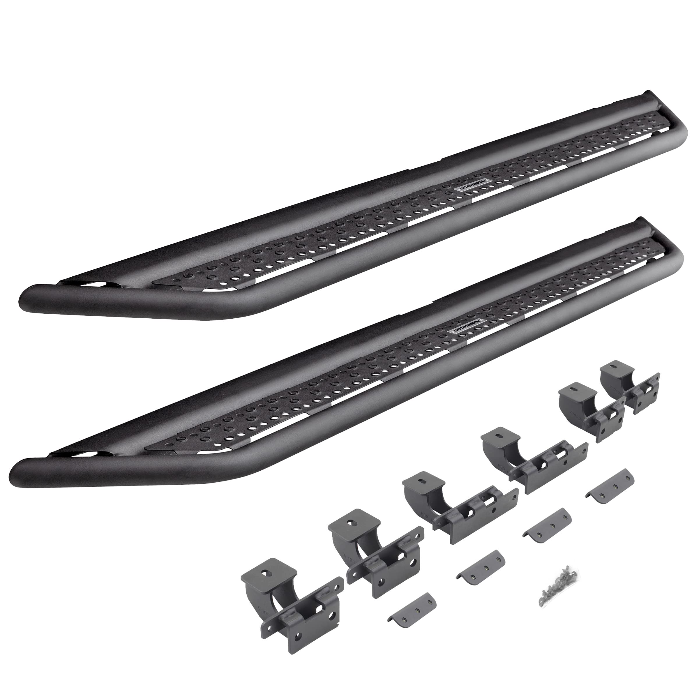 Go Rhino D64435T Dominator Xtreme D6 Side Steps With Rocker Panel Mounting Kit - Double Cab Only For Toyota 22-24 Tundra (Extended Cab Pickup)