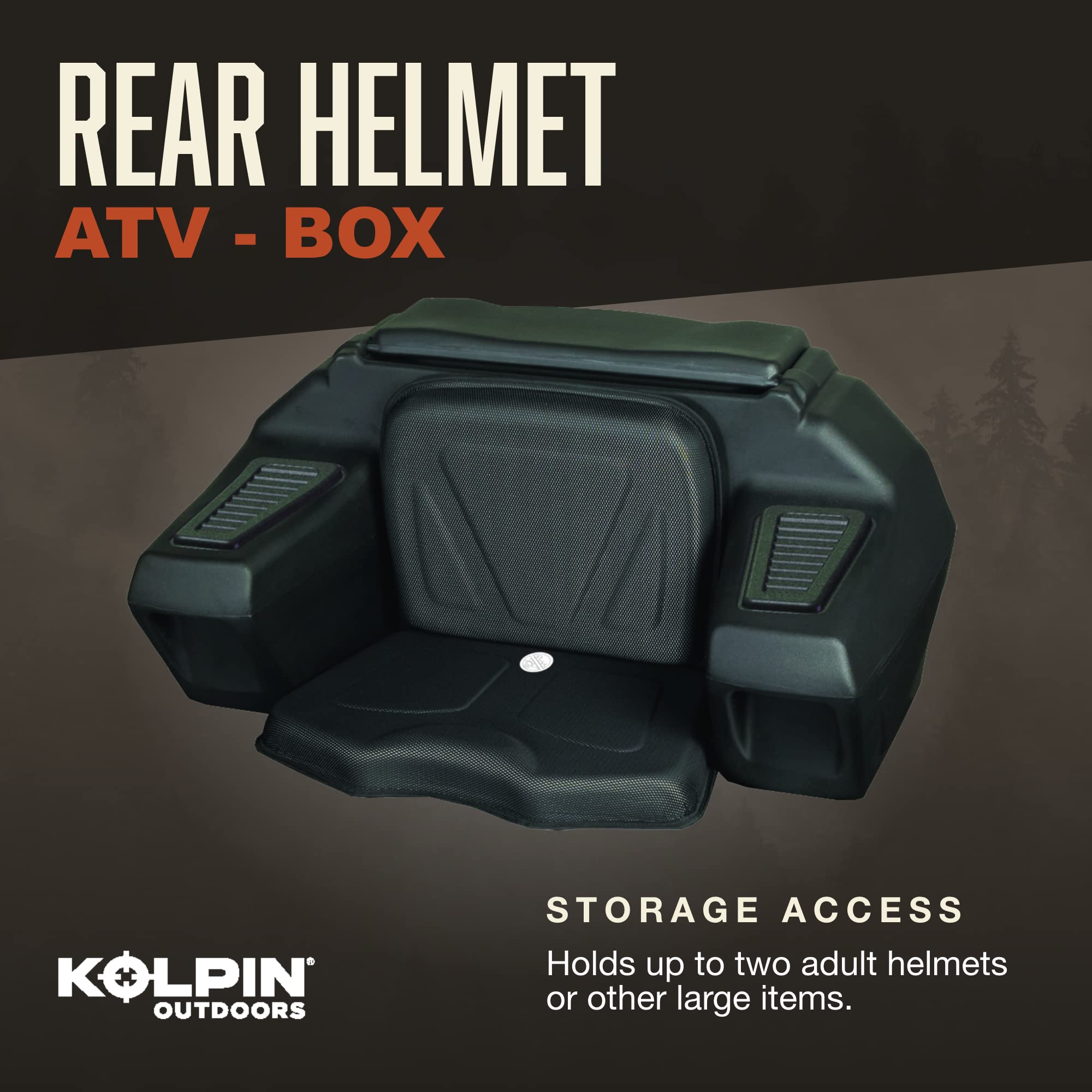 Kolpin Atv Rear Helmet Box - 4438 Black Small