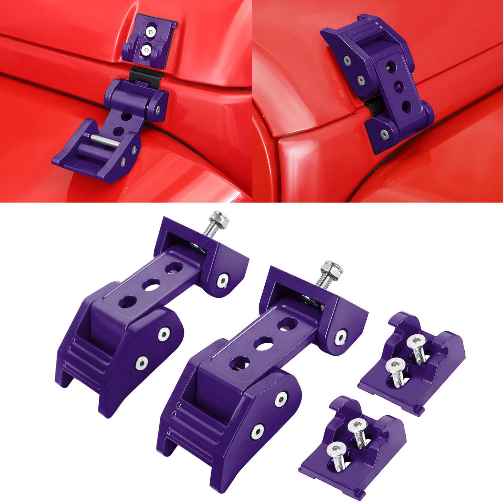 Rt-Tcz For Wrangler Hood Latches Catch Kit Compatible With Jeep Wrangler Jk Jku 2007-2017 Jl Jlu 2018-2025 For Gladiator Jt 2020