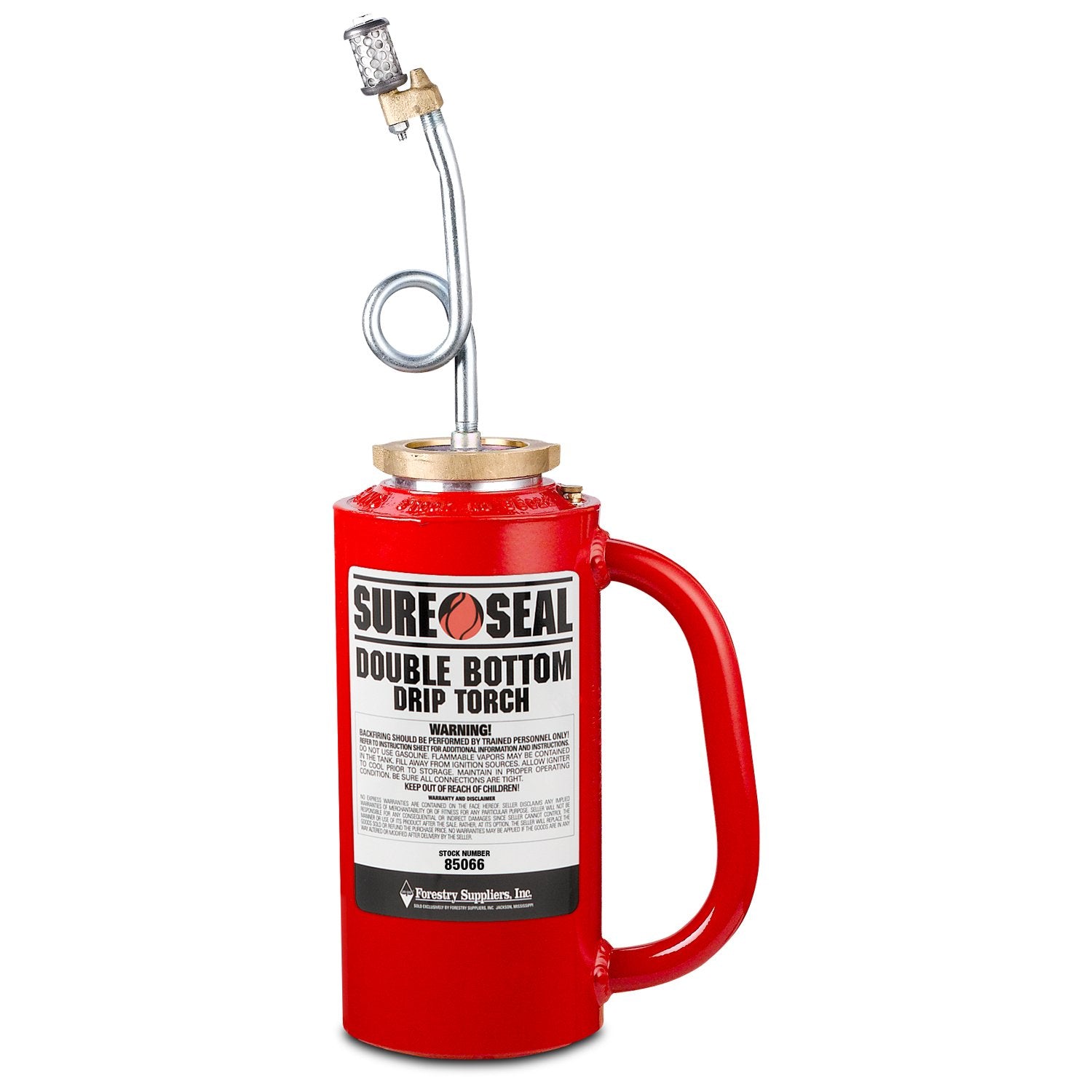 Sure Seal Forestry Suppliers Red OSHA Double-Bottom Drip Torch | Heavy Duty 15 Gauge Aluminum Canister | Big Mouth for Easy Fill