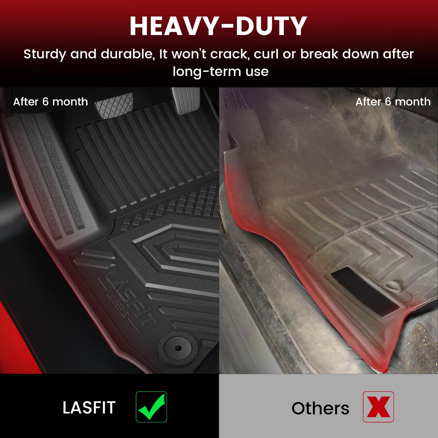 LASFIT Floor Mats & Cargo Liner for Chevrolet Chevy Equinox/GMC Terrain 2018-2024 (Not for Equinox EV 2024-2025), All Weather TP