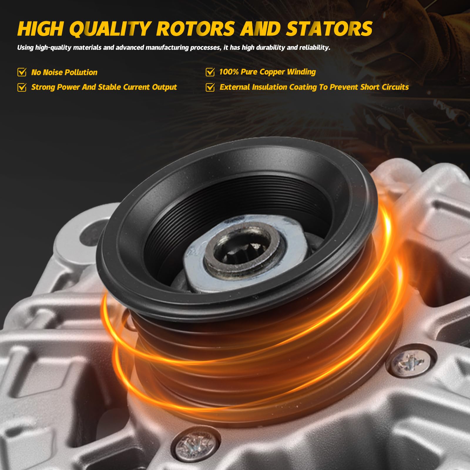 YINAVAGAD Alternator for Mercedes-Benz CL55 CLS55 E55 G55 ML500 R500 S55 SL55 AMG V8 5.0L 5.5L 2003-2011 Replaces 11068N 114737