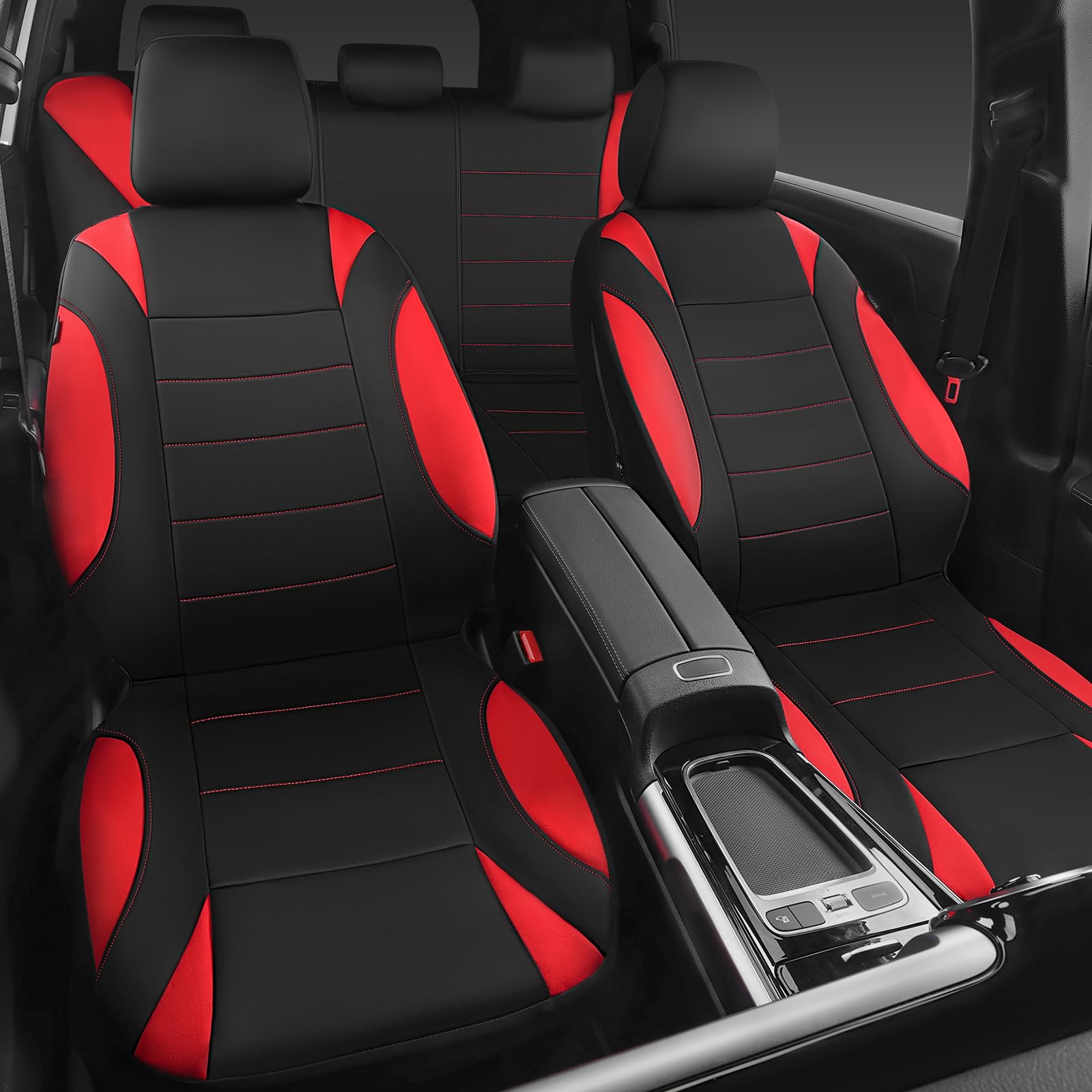 CAR PASS Neoprene Wetsuit Seat Covers, Waterproof Car Seat Covers Full Sets with 5mm Composite EVA, Universal Fit for Car,Sedan,