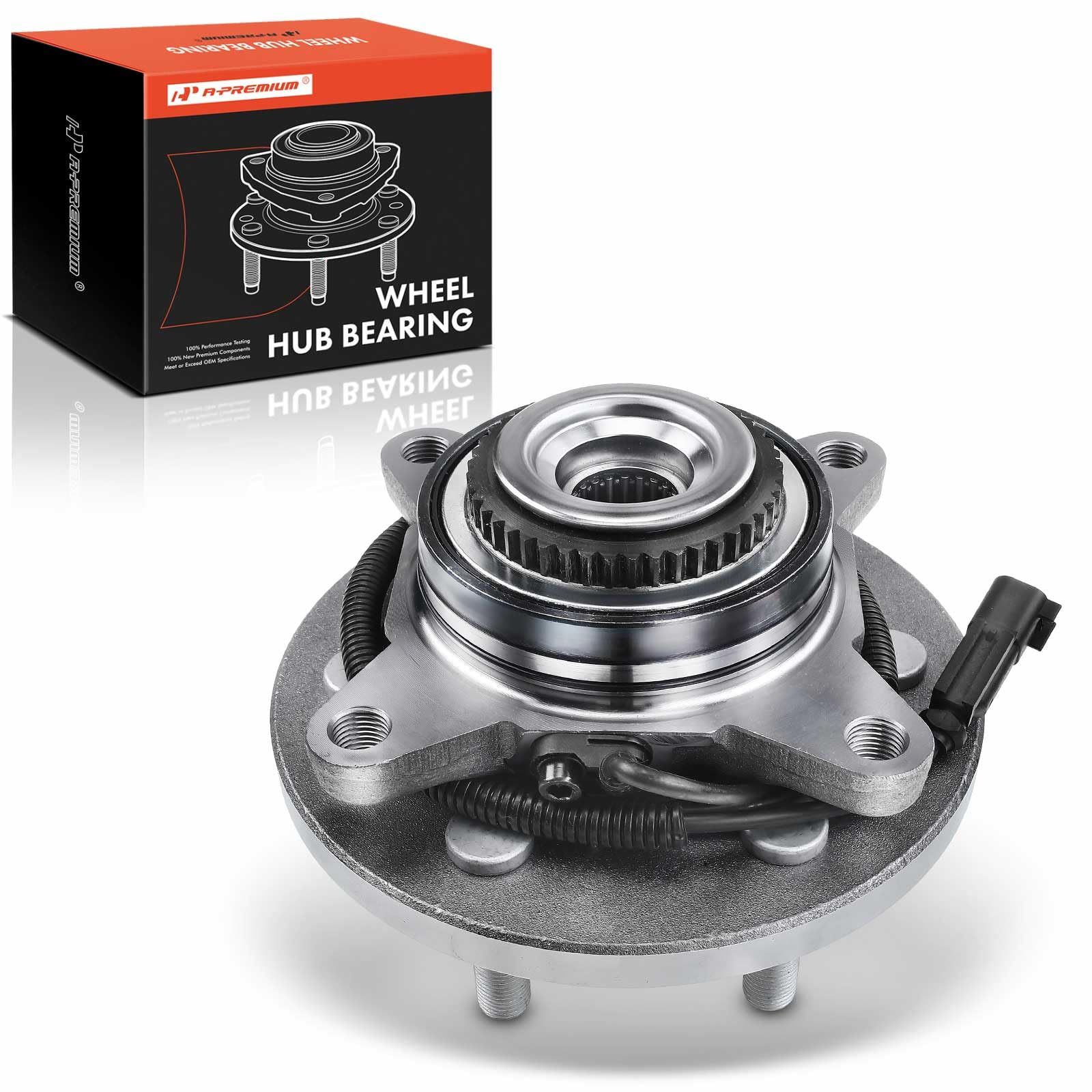 A-Premium Front Wheel Bearing and Hub Assembly with ABS & 6-Lug Compatible with Ford Expedition 2015-2017 & Lincoln Navigator 20