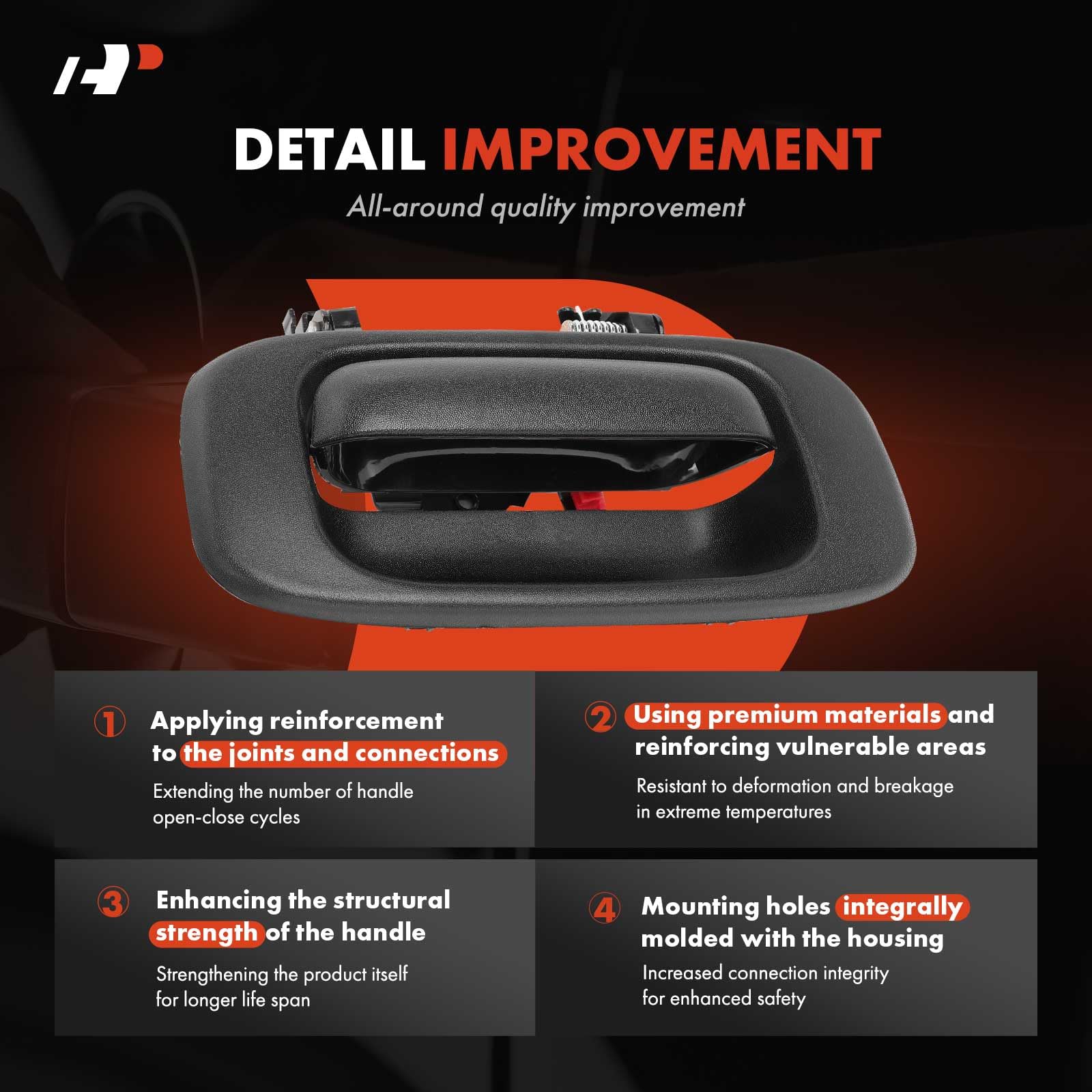 A-Premium - Tailgate Handle & Bezel Assembly - Compatible with 1999 2000 2001 2002 2003 2004 2005 2006 2007 Chevy Silverado GMC