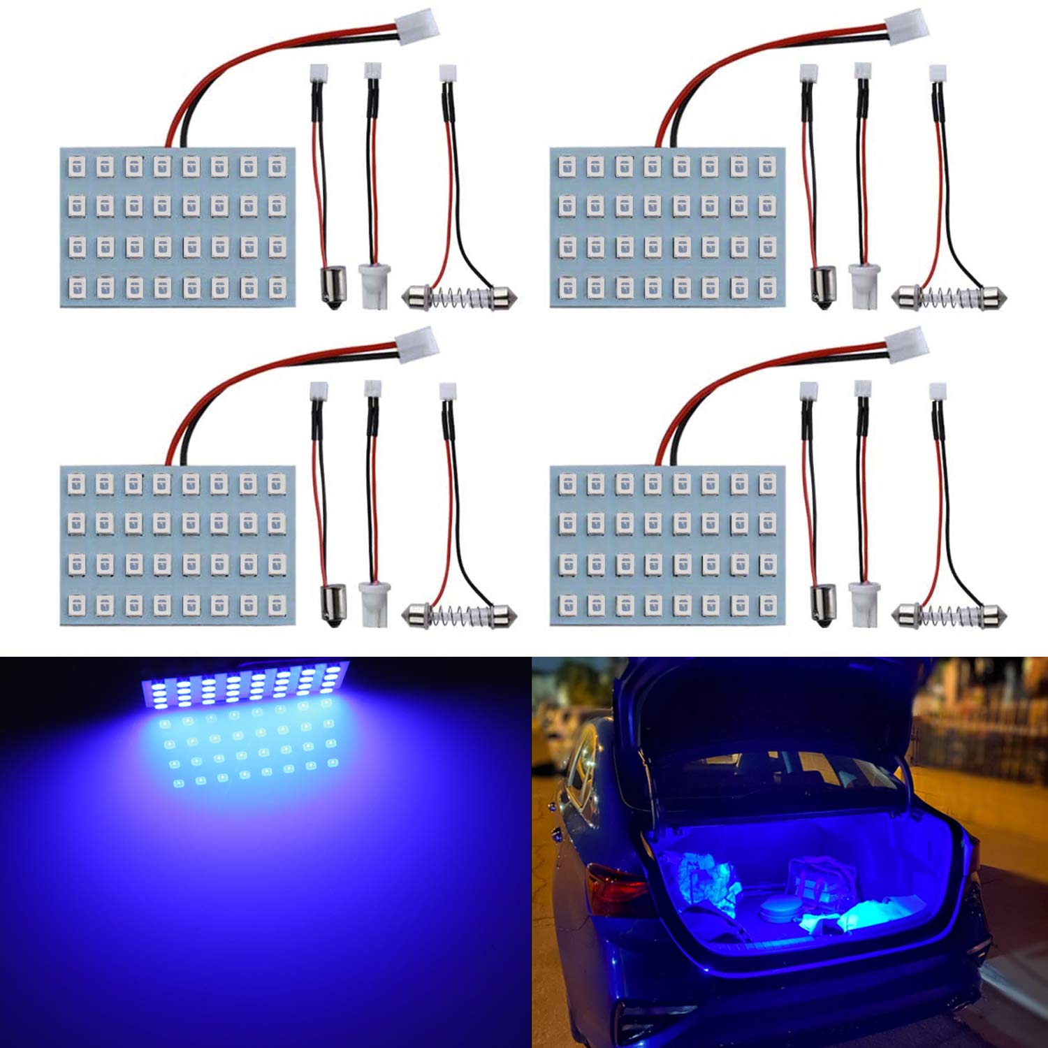 LivTee LED Interior Car Lights Accessories with 194 168 T10 / DE3175 / BA9S / 6418/211-2 578 Festoon Replacement Lighting for Ca