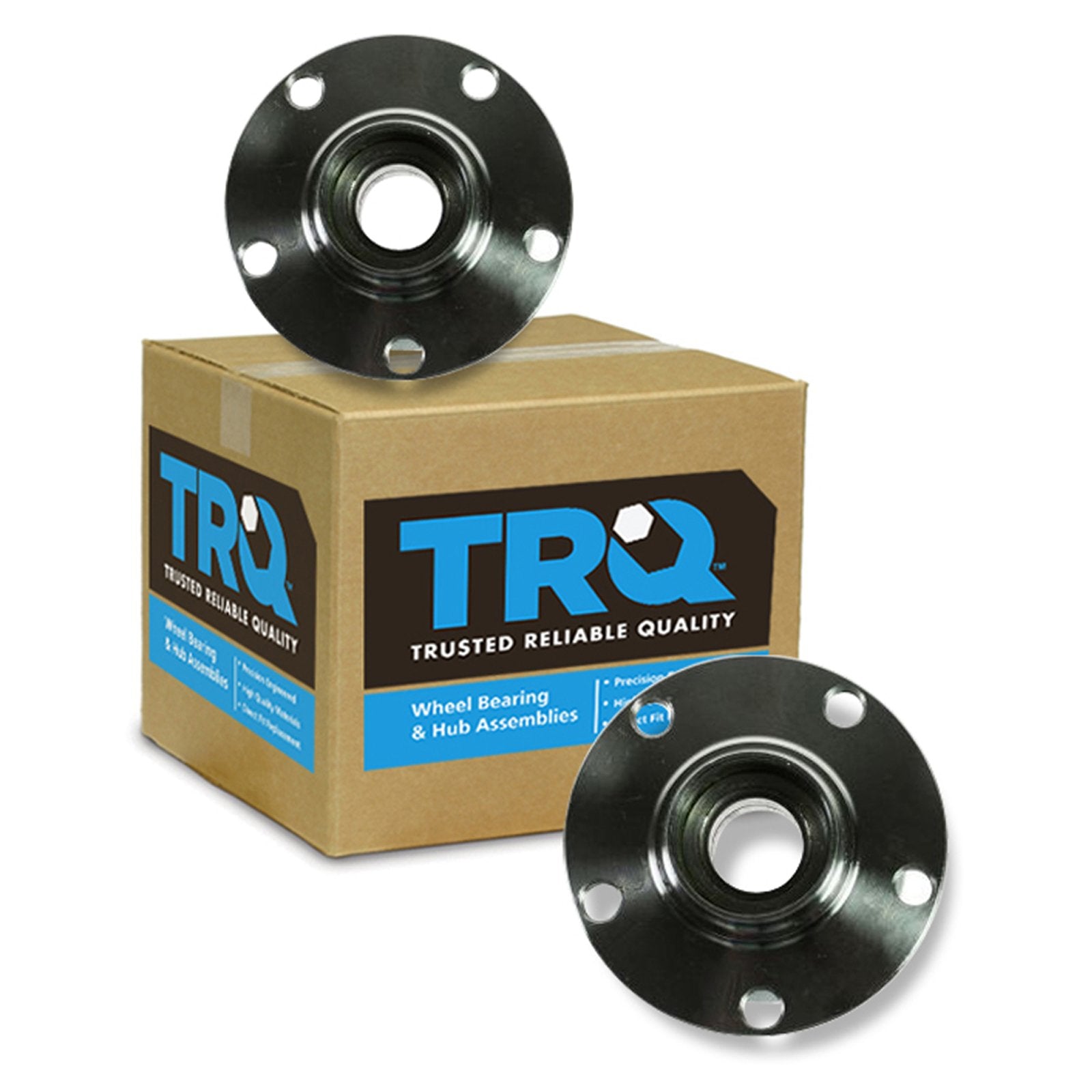 Trq Rear Wheel Hub Bearings Assembly Set Compatible With 2002-2008 Audi A4
