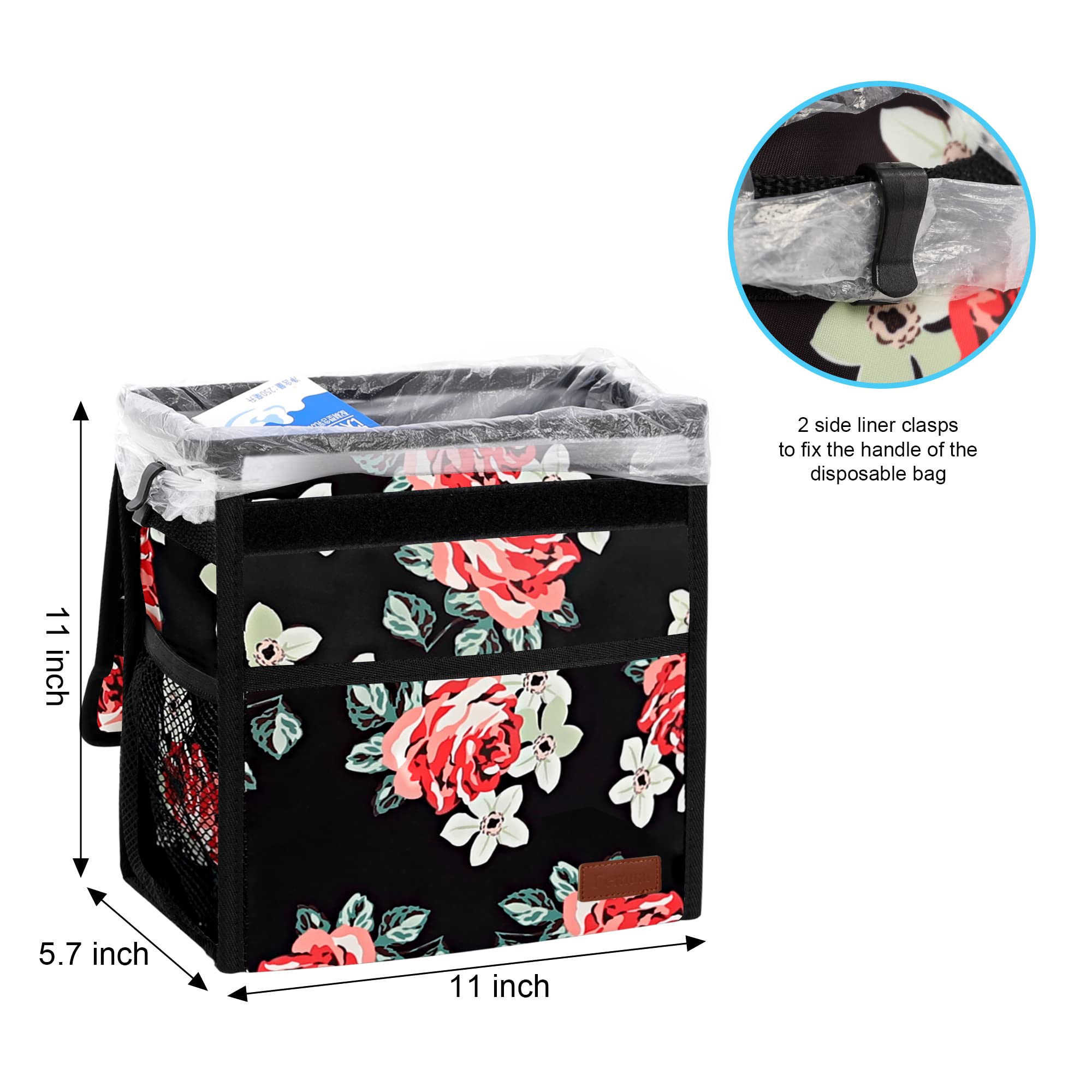 Car Trash Can Leak Proof Car Trash Bag Waterproof Car Garbage Can With Lid For Suv Front Seat Multipurpose Car Hanging For Headr