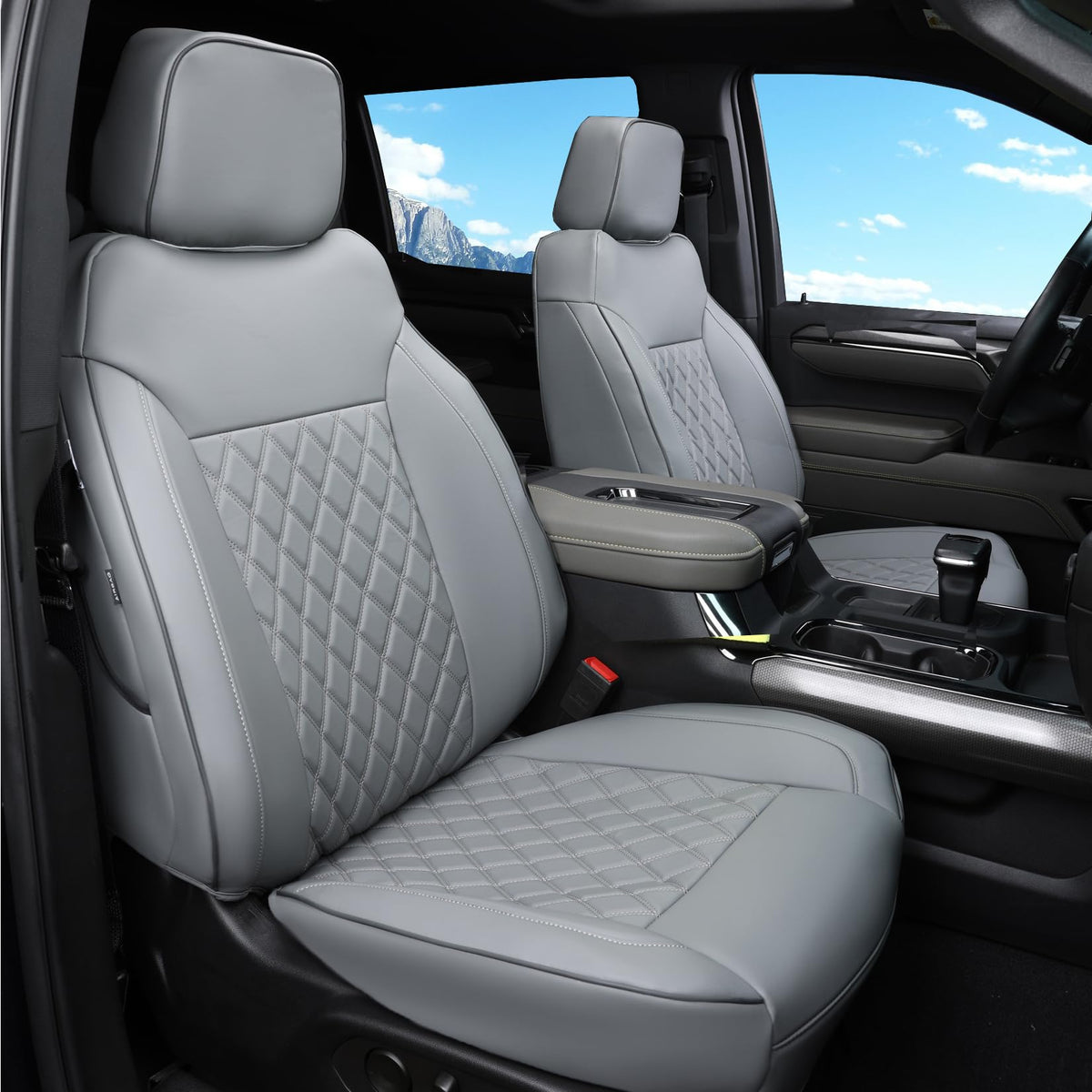 Tandi Custom Fit Chevy Silverado & Gmc Sierra Seat Covers With Faux Leather For 2019 2020 2021 2022 2023 2024 2025 Chevy Silvera