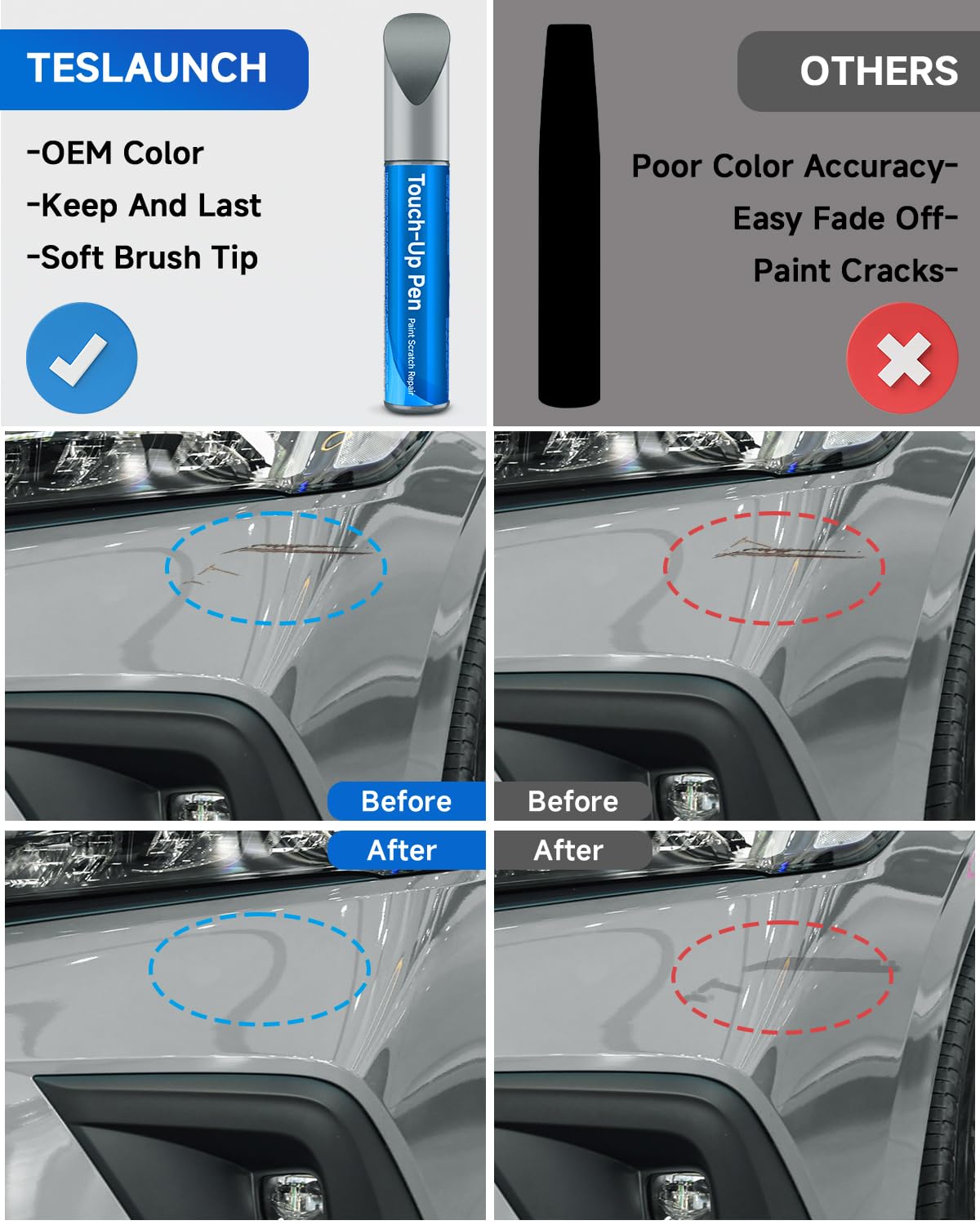 NH-877P Sonic Gray Pearl Touch Up Paint Compatible with Honda Exact Match Touch Up Paint Car Scratch Repair