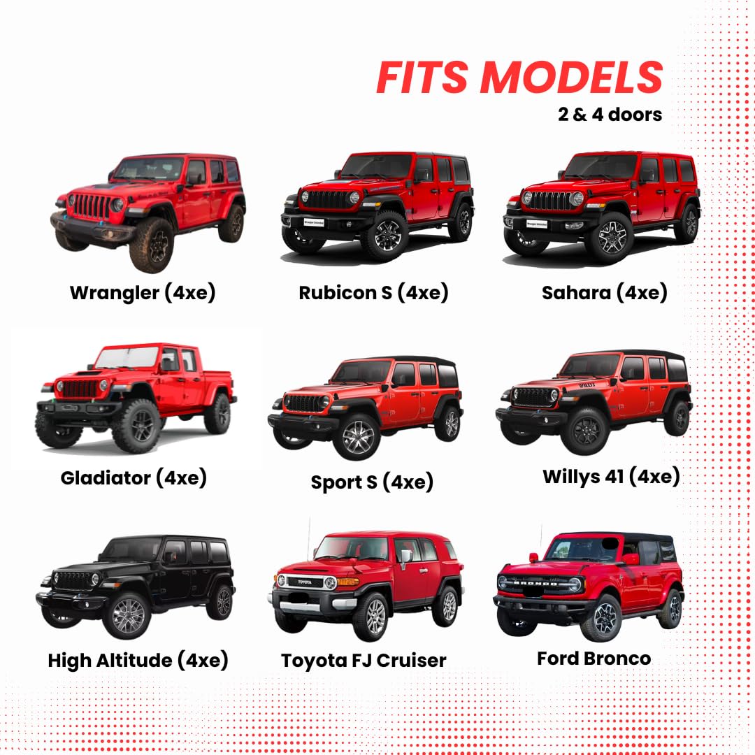 Kinder Fluff Patented Windshield Sun Shade For Jeeps | Certified Car Window Shade Blocks 99.9% Uvr | Auto Accessories Cover For