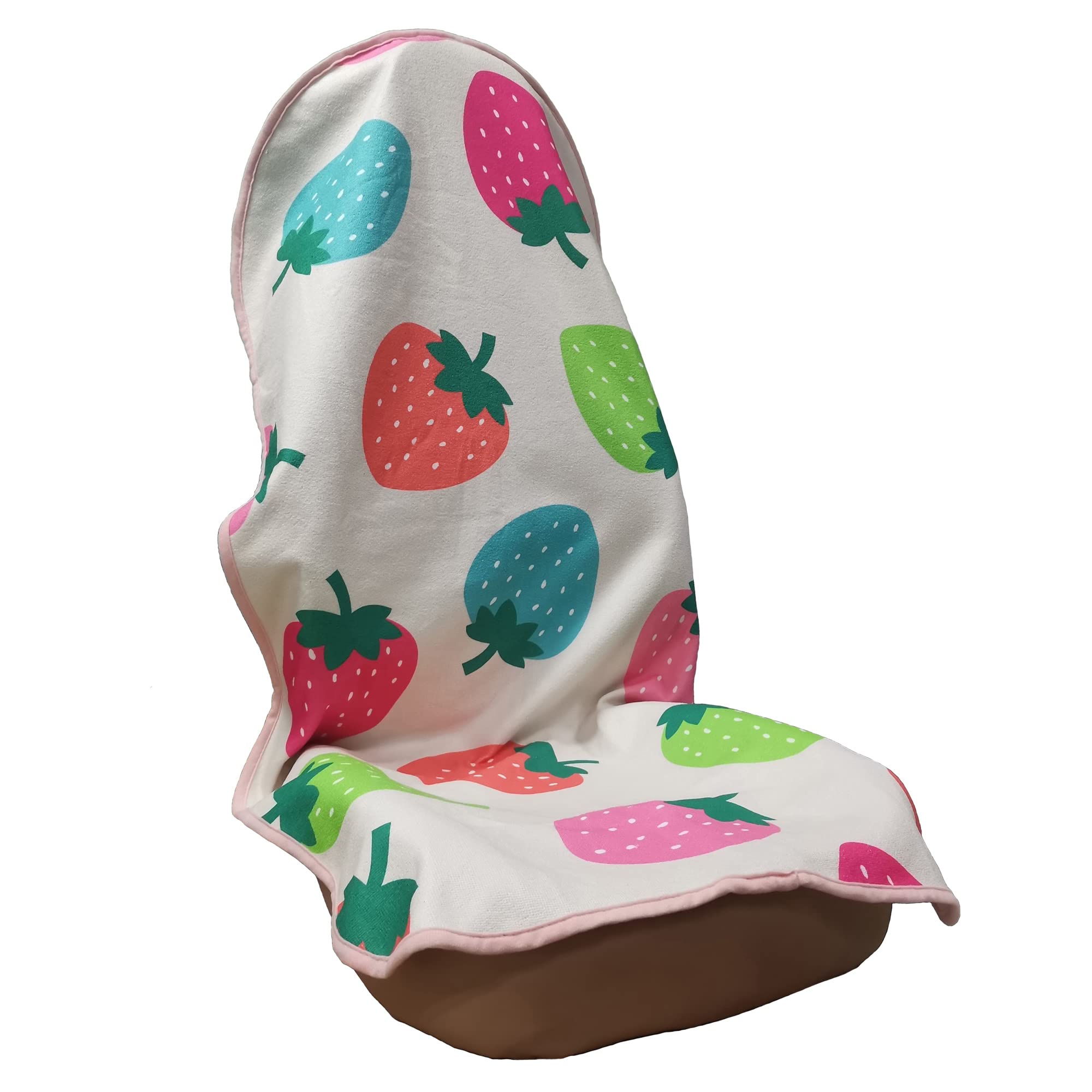 Loyagour Car Seat Cover Protector Front Seats,For Gym Workout,Running,Swimming,Beach And Hiking,Waterproof Sweat Towel Bucket Seat Covers For Trucks Suv Jeep (Strawberry, 1Pcs)