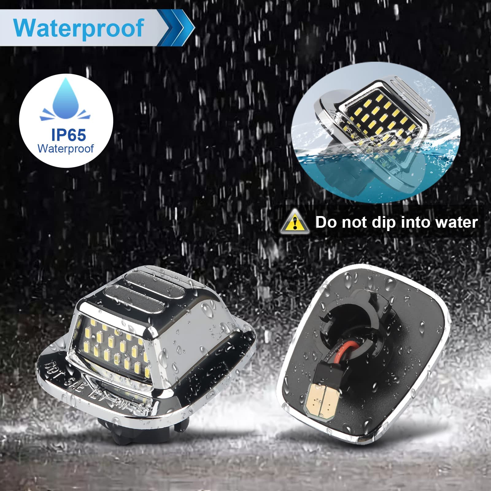 Mbuydiy Led License Plate Light Lamp With Red Oled Neon Tube Compatible With Chevy K1500 C1500 1988-1999, Silverado Sierra 1988-1998, Tahoe Yukon Suburban S10 Chrome Housing 6000K White, Pack Of 2