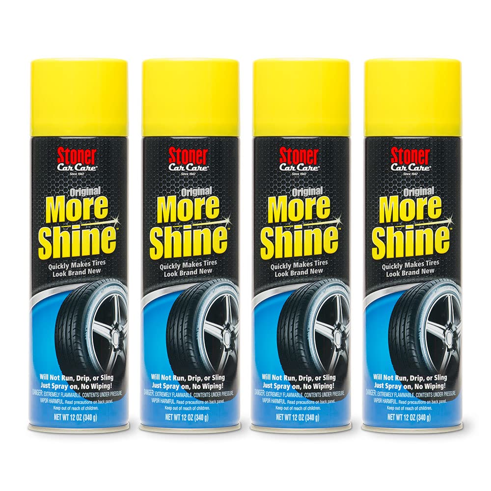 Stoner Car Care 91044-4Pk Original More Shine Tire Finish For Tire And Wheel Care Creates A Long-Lasting, Rain-Resistant Tire Sh