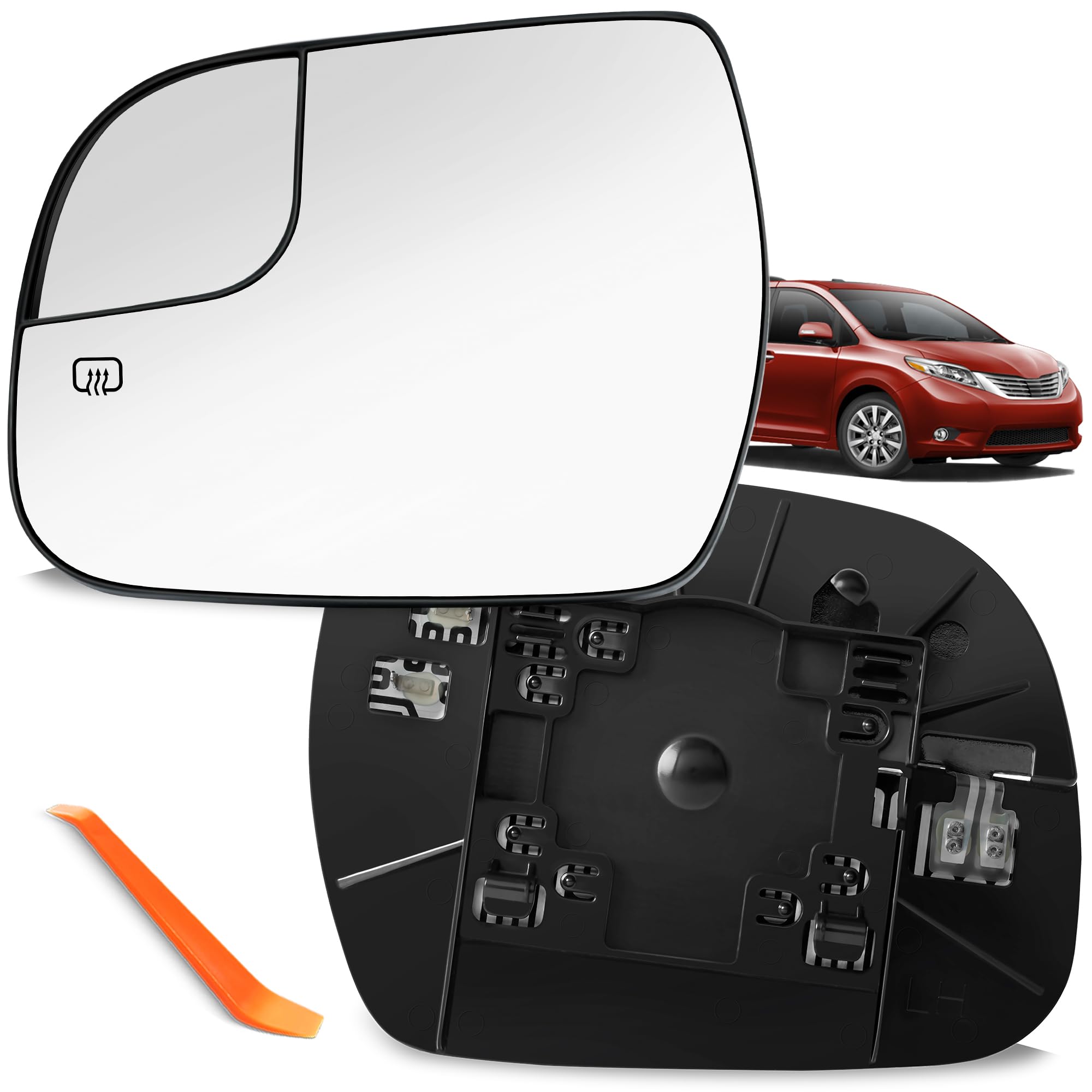SNEMEEY Compatible with Toyota Sienna Driver Side Mirror 2014 2015 2016 2017 2018 2019 2020, Power Heated Left Side View Mirror 