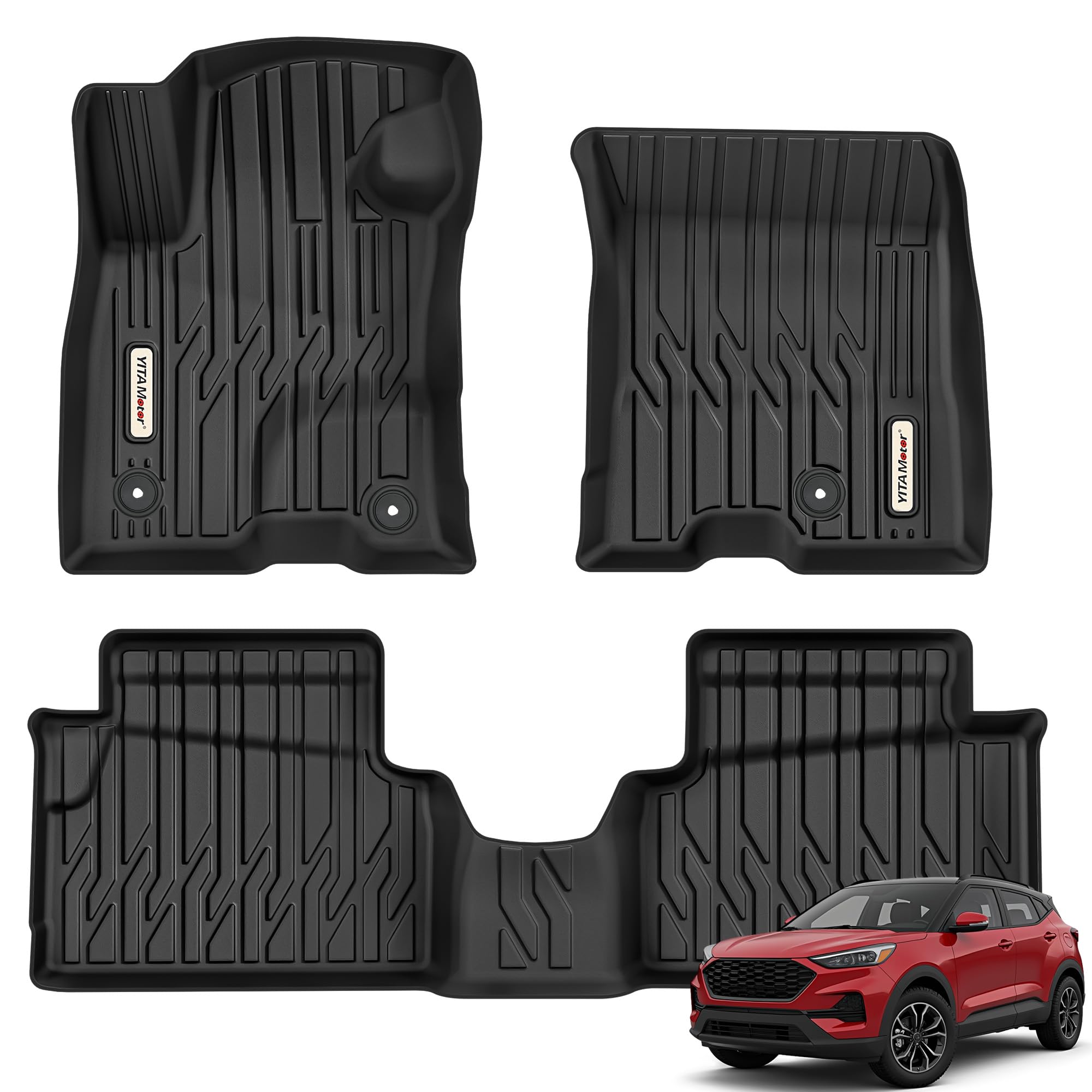 Yitamotor Floor Mats Fit For 2022-2025 Ford Maverick Hybrid, Custom Fit Maverick Car Mats, All-Weather Tpe Front And Rear Row Fl