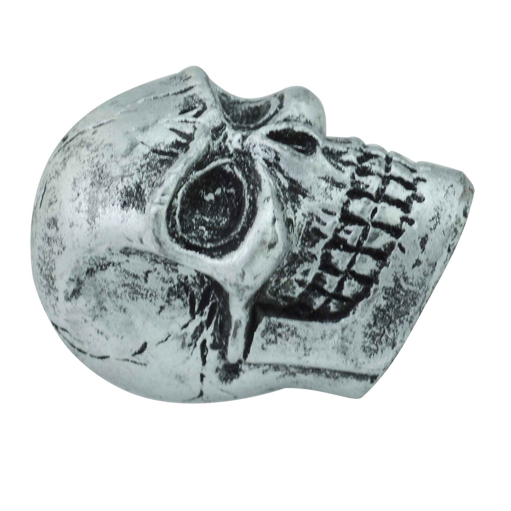 Abfer Skull Tire Wheel Air Cap Valve Stem Covers Car Decorative Accessories Fit Most Vehicle Truck Motorcycles Bikes (Silver)