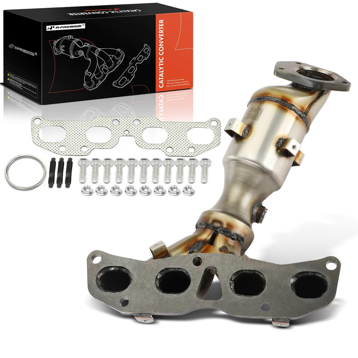A-Premium Exhaust Manifold Catalytic Converter Kit Direct-Fit Compatible with Nissan Altima 2013-2018, Rogue 2014-2017, 2.5L, EP