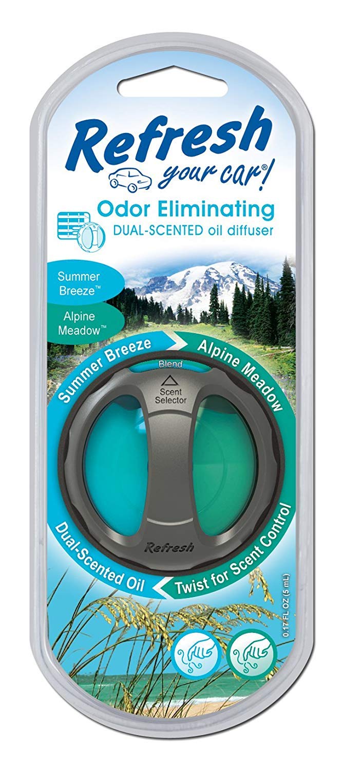 Refresh Your Car! E300864804 Dual Scent Diffuser, Alpine Meadow/Summer Breeze
