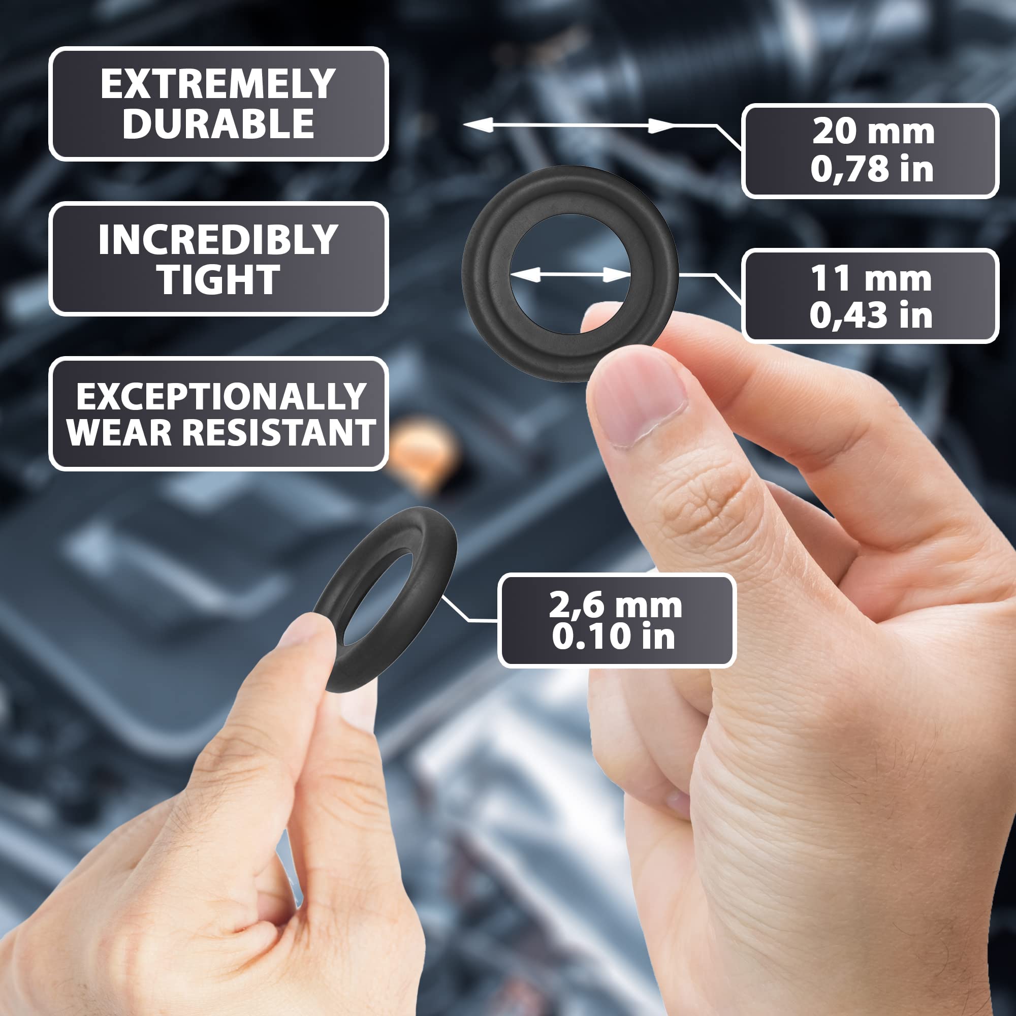 15Pcs Oil Drain Plug Crush Rubber Washer Gasket Black Seal - 12Mm Replacement For Buick/Cadillac/Chevrolet/Gmc/Hummer/Oldsmobile