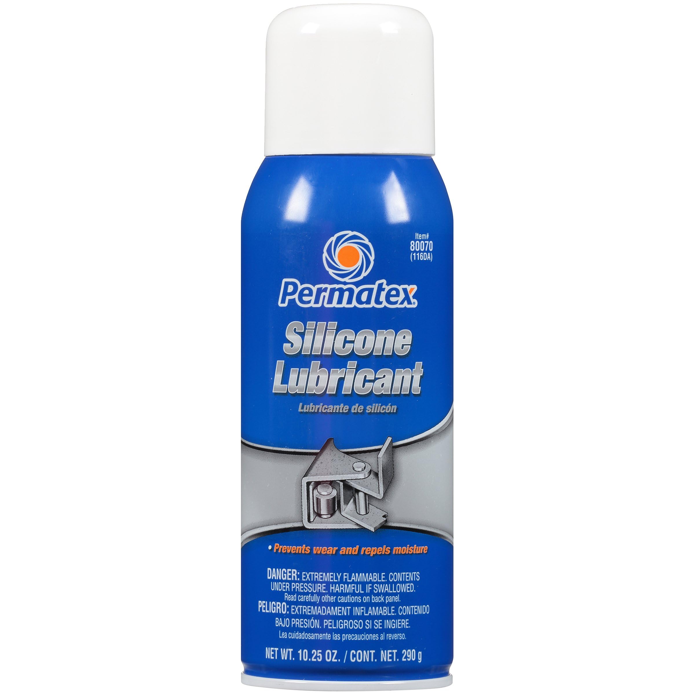 Permatex 80070 Silicone Spray Lubricant, 10.25 Oz. Net Aerosol Can