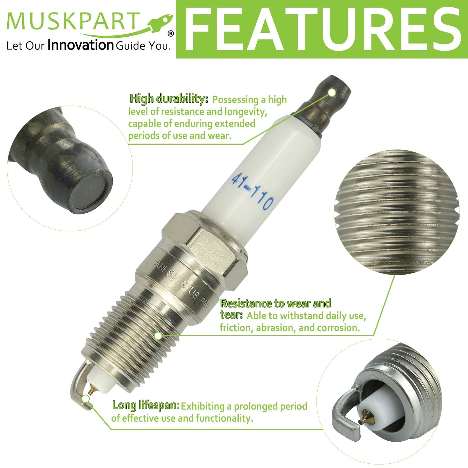 Iridium Spark Plug 41-110 Spark Plug Wires M8-48322 For Chey Silverdo 2500 3500 Subrban 3500 Hd Sierra 1500 2500 3500Hd Cadllac Yukon 1500 2500 Ls2 Ls3 Ls4 Ls7 4.3 4.8 5.3 5.7 6.0 6.2L V8