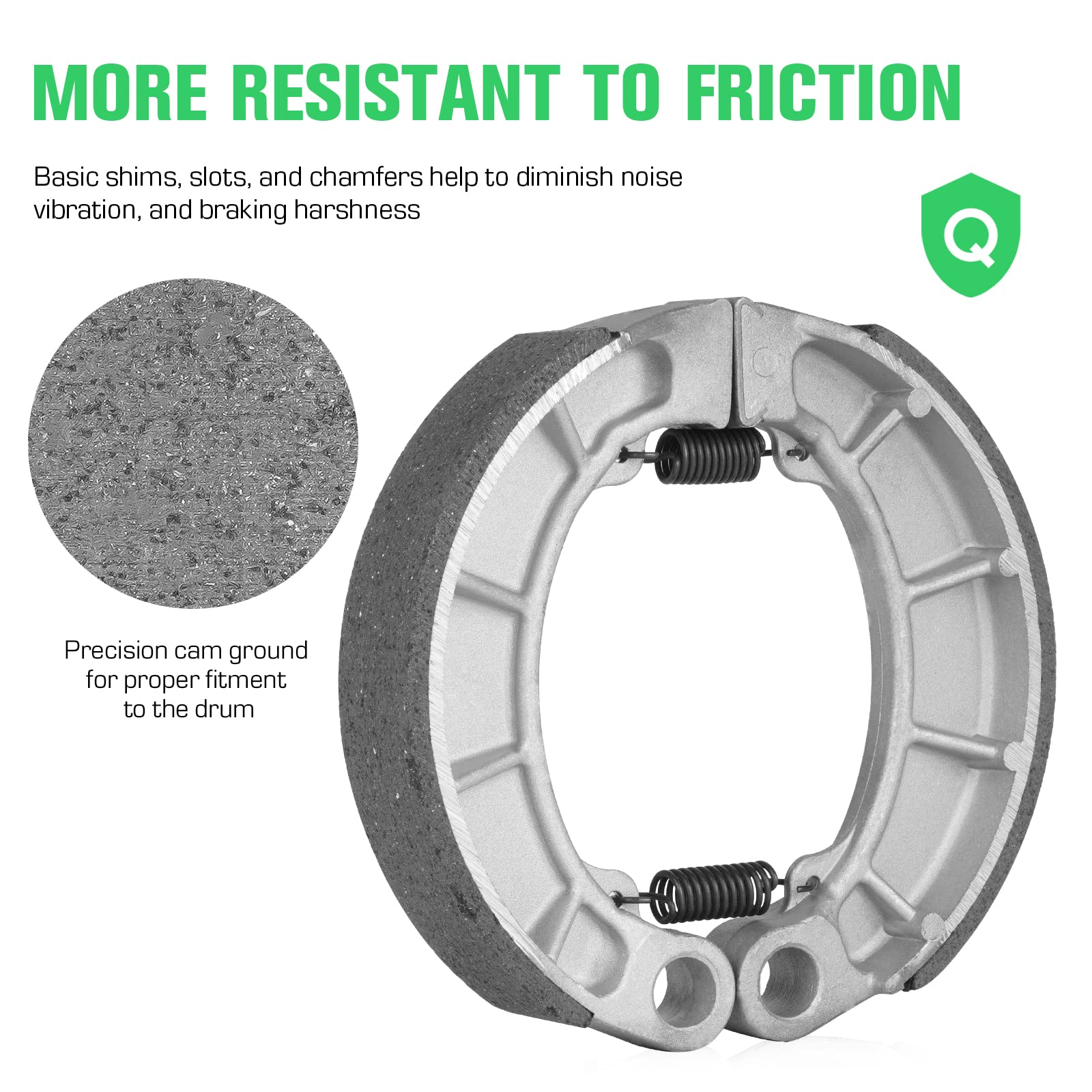 Youxmoto Front Rear Brake Shoes for Honda Foreman 400 (TRX400)1995-2007 / for Foreman 450 (TRX450) 1998-2004/ for Fourtrax 350 (