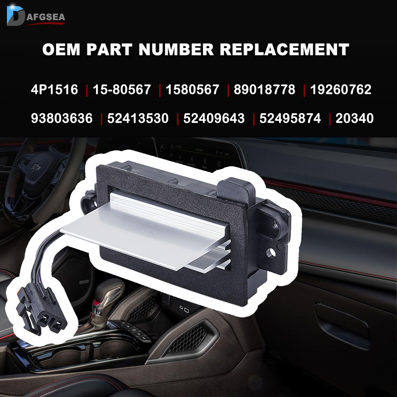 Blower Motor Resistor Heater Fan Control Module for 2003-2007 Chevrolet Silverado Avalanche Suburban Tahoe, GMC Sierra Envoy Yuk