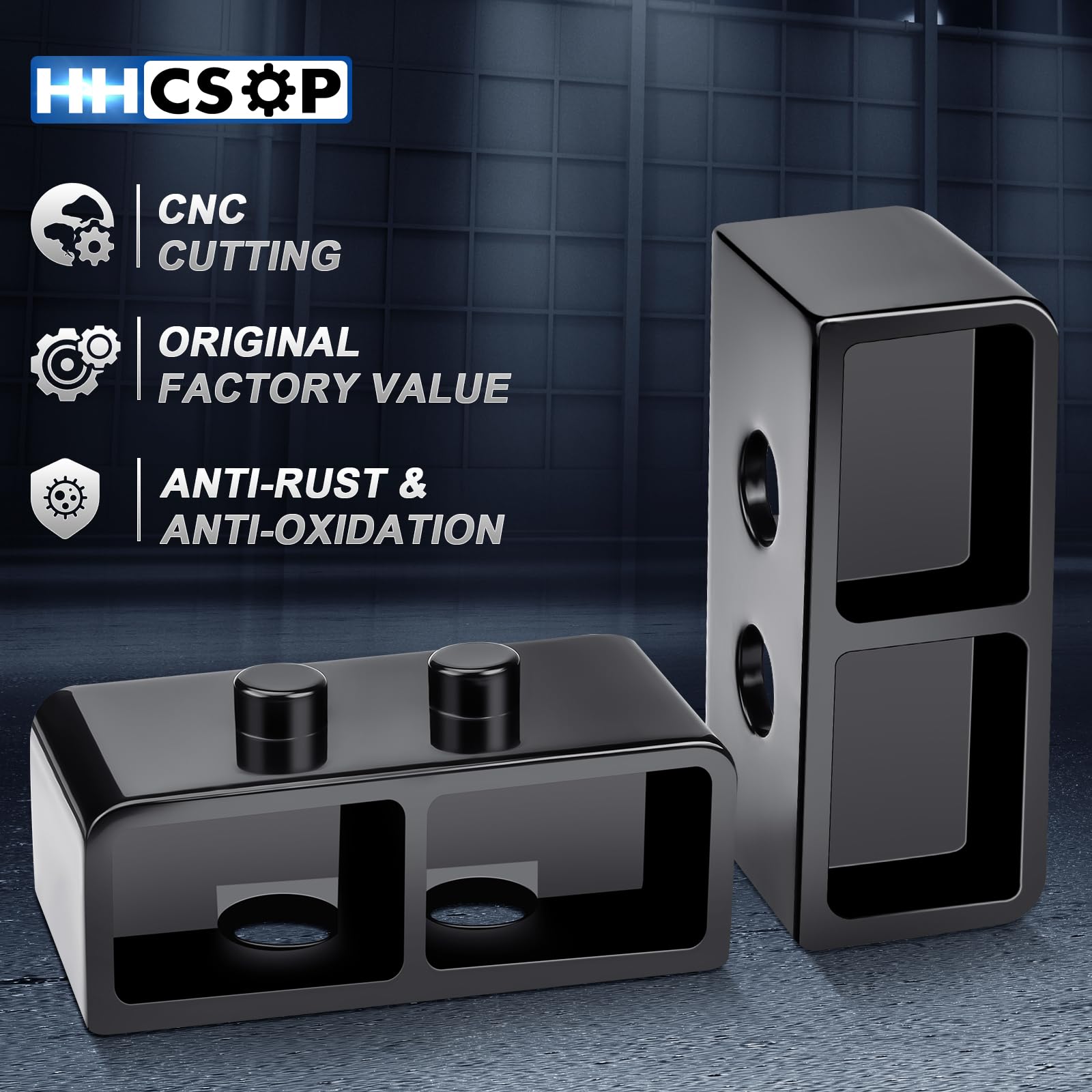 HHCSOP 2'' Rear Lift Block Kit for F150, 2 inch Rear Leveling Lift Kits Compatible with 2004-2022 Ford F-150 2WD 4WD, with Exten