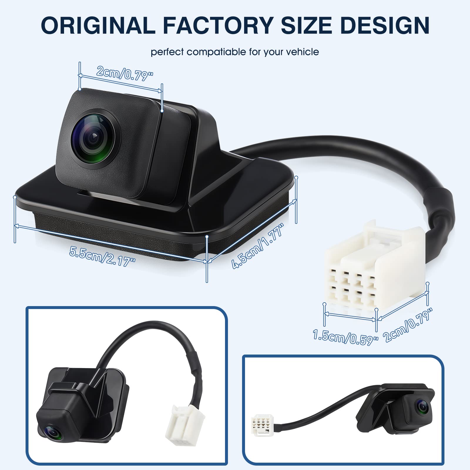 Acauto Rear Park Assist Backup Camera 39530-T2A-A21 Compatible With Honda Accord 2014-2017, Reversing Assist Rear View Camera 59