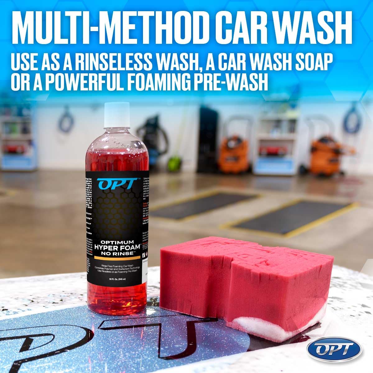 Optimum Hyper Foam Onr Rinseless Foaming Car Wash Soap - Spray-On, Agitate, No Rinse, And Dry - Rinseless Car Wash With Foam And