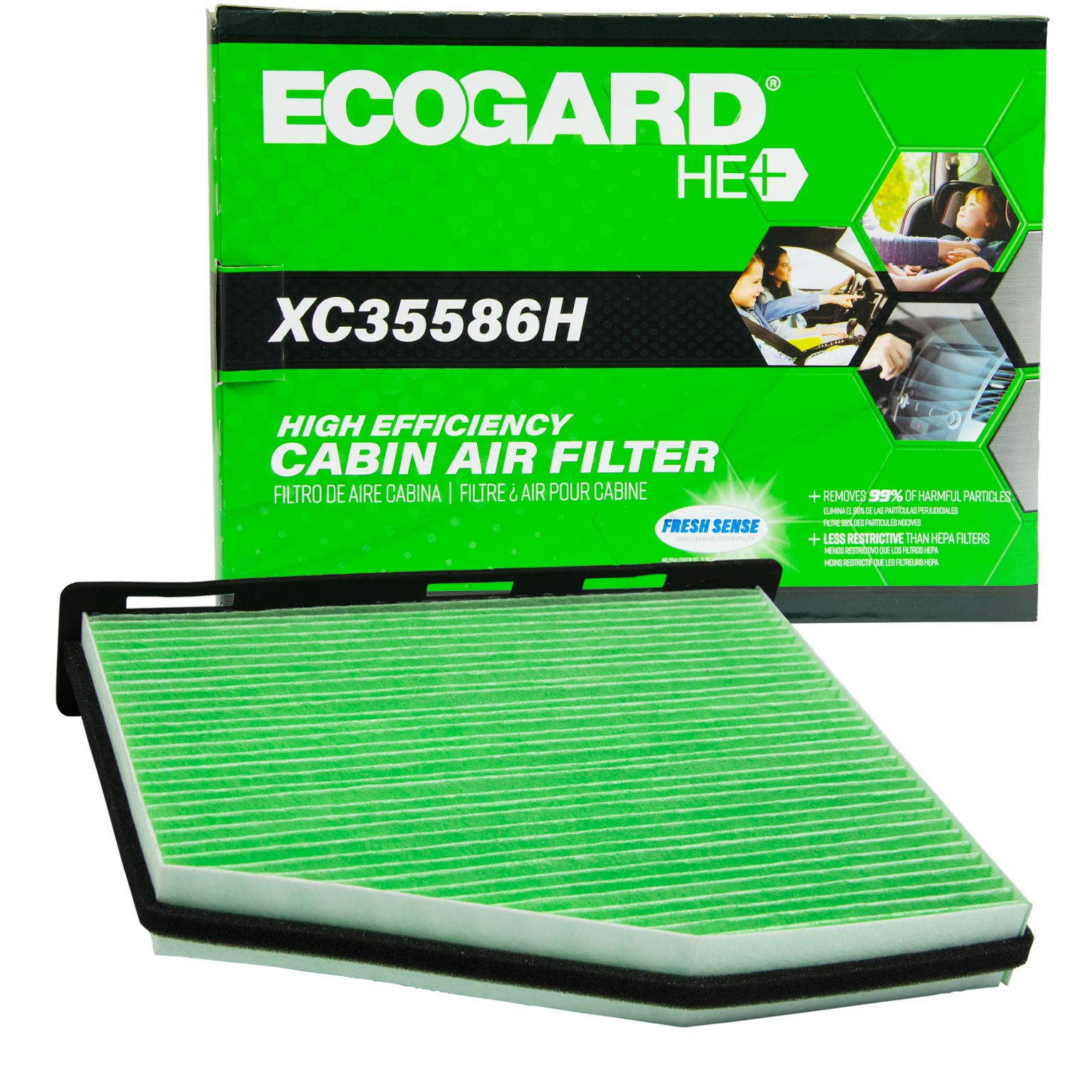 ECOGARD XC35586H High Efficiency Premium Cabin Air Filter + Baking Soda Fits VOLKSWAGEN JETTA 2006-2018, PASSAT 2006-2020, TIGUA