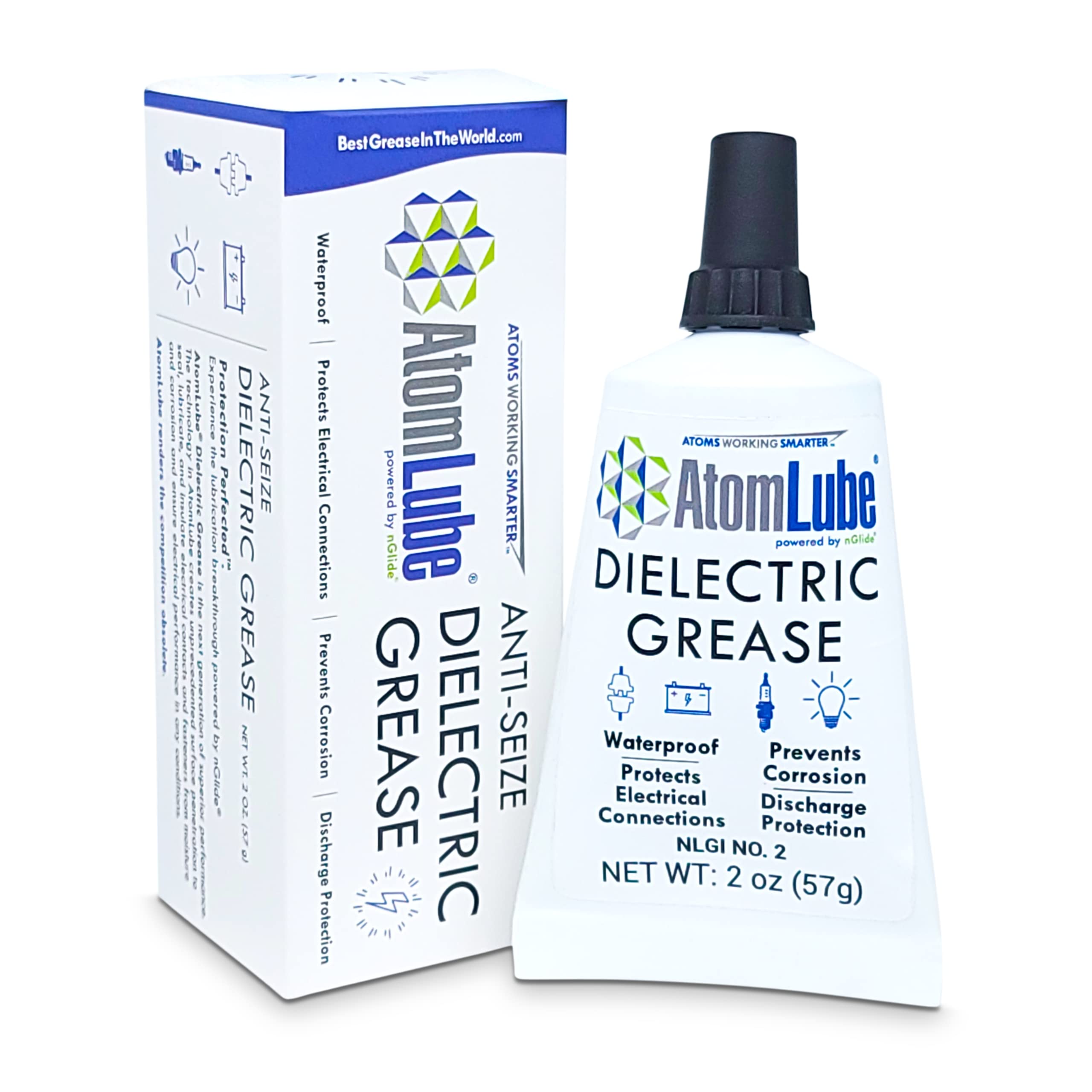 Atomlube Dielectric Grease, 2 Oz. Tube | Waterproof Dielectric Silicone Grease For Electrical Connectors, Switches, And Sensors 