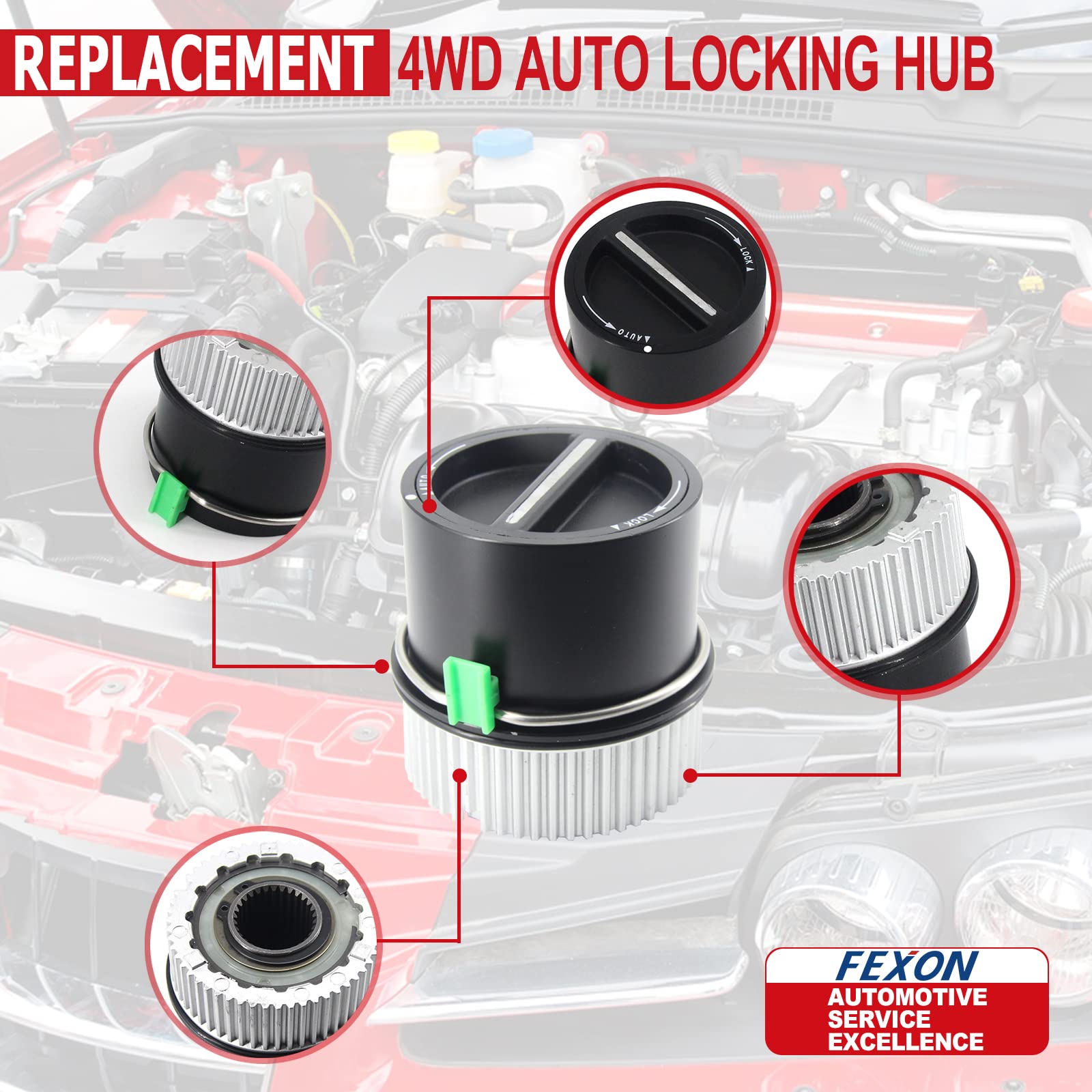 4Wd Auto Locking Hub Pair Kits Replacement For 1999-2004 Ford F250 F350 F450 F550 Super Duty 2000-2005 Excursion 2001 2002 Lincoln Navigitor Expedition 1C3Z-3B396-Cb 600-203