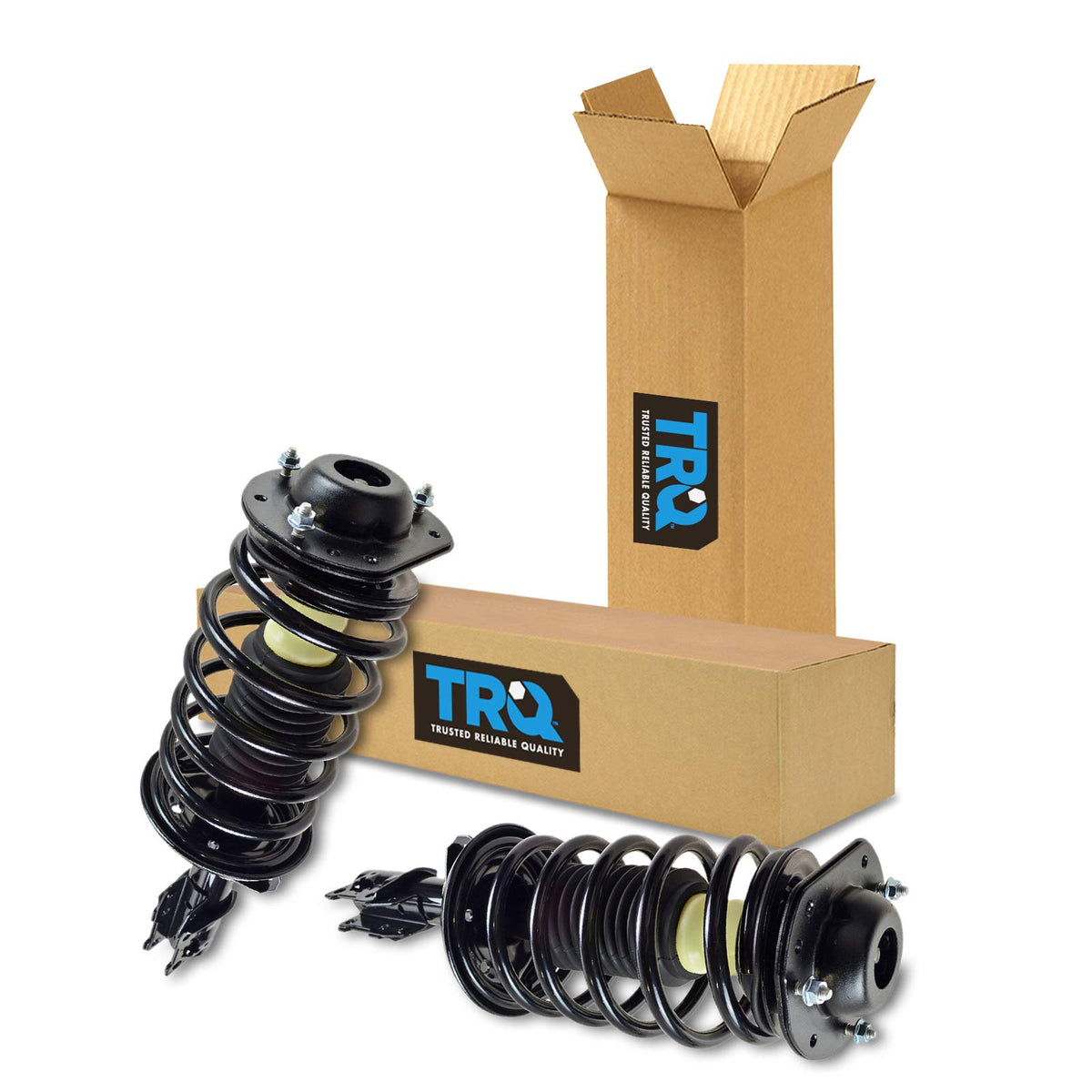 Trq Front Strut & Coil Spring Assembly Set Driver & Passenger Sides Compatible With 05-10 Chevrolet Cobalt 06-11 Hhr 07-09 Ponti