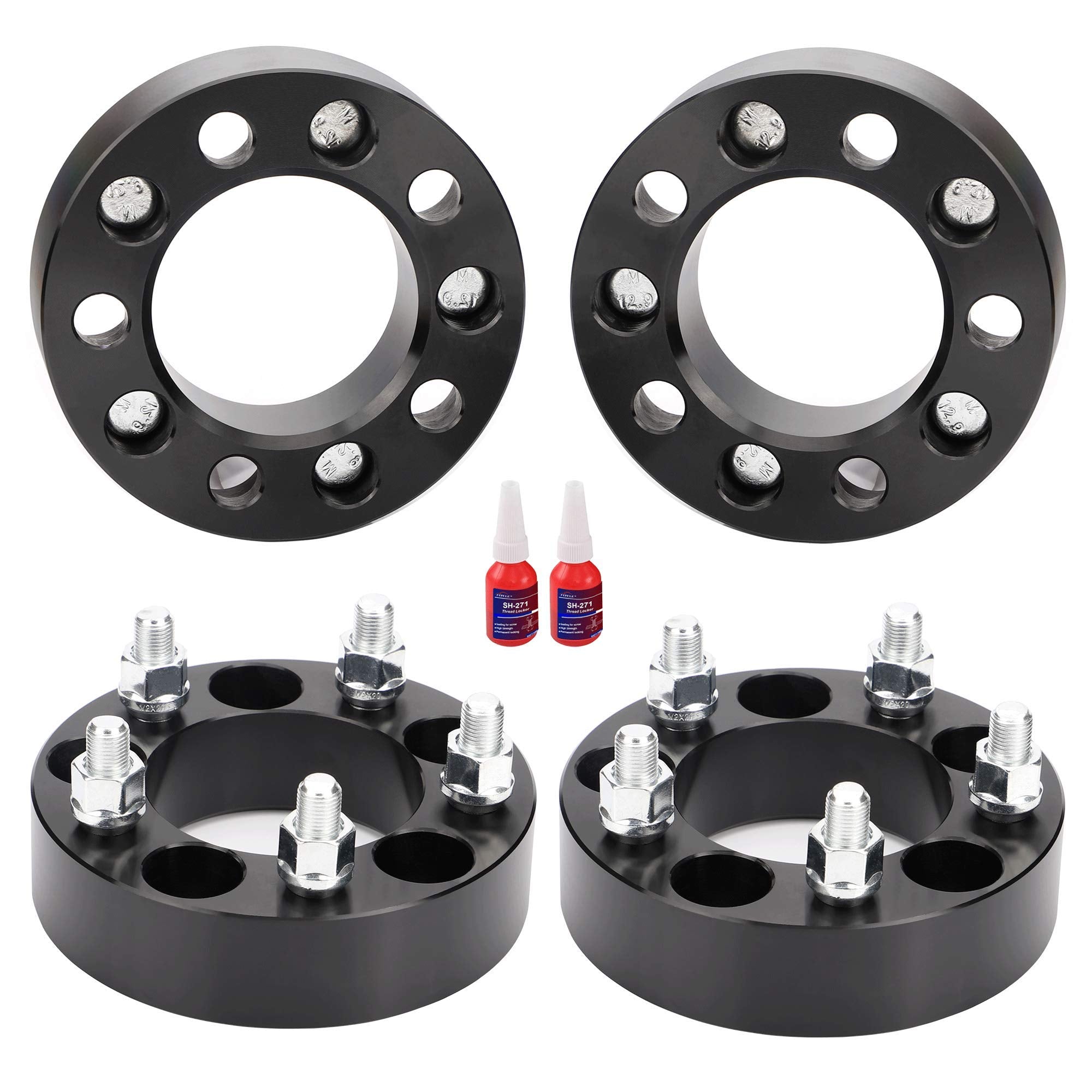 Flycle 1.5 Inch 5X4.5 Wheel Spacers For Tj Yj Xj Mj Kj Kk Zj, 1.5'' 5X114.3Mm Wheel Spacer For Wrangler Ranger Explorer Mustang Edge With 1/2-20 Studs 82.5Mm Center Bore