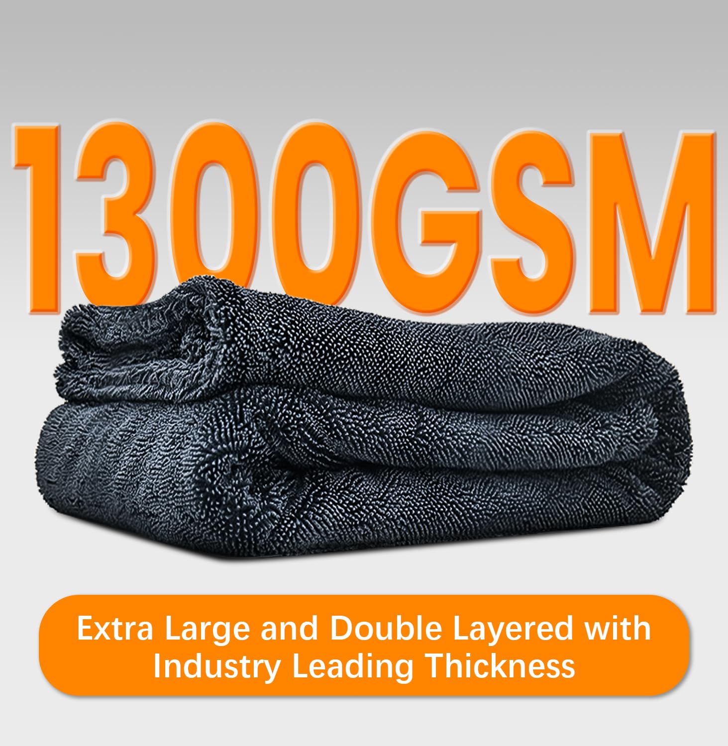 HmmtyRack 1300GSM Car Drying Towel Microfiber Towels for Cars 24''x36'' Large Giant Big Microfiber Cleaning Cloth with Car Wash