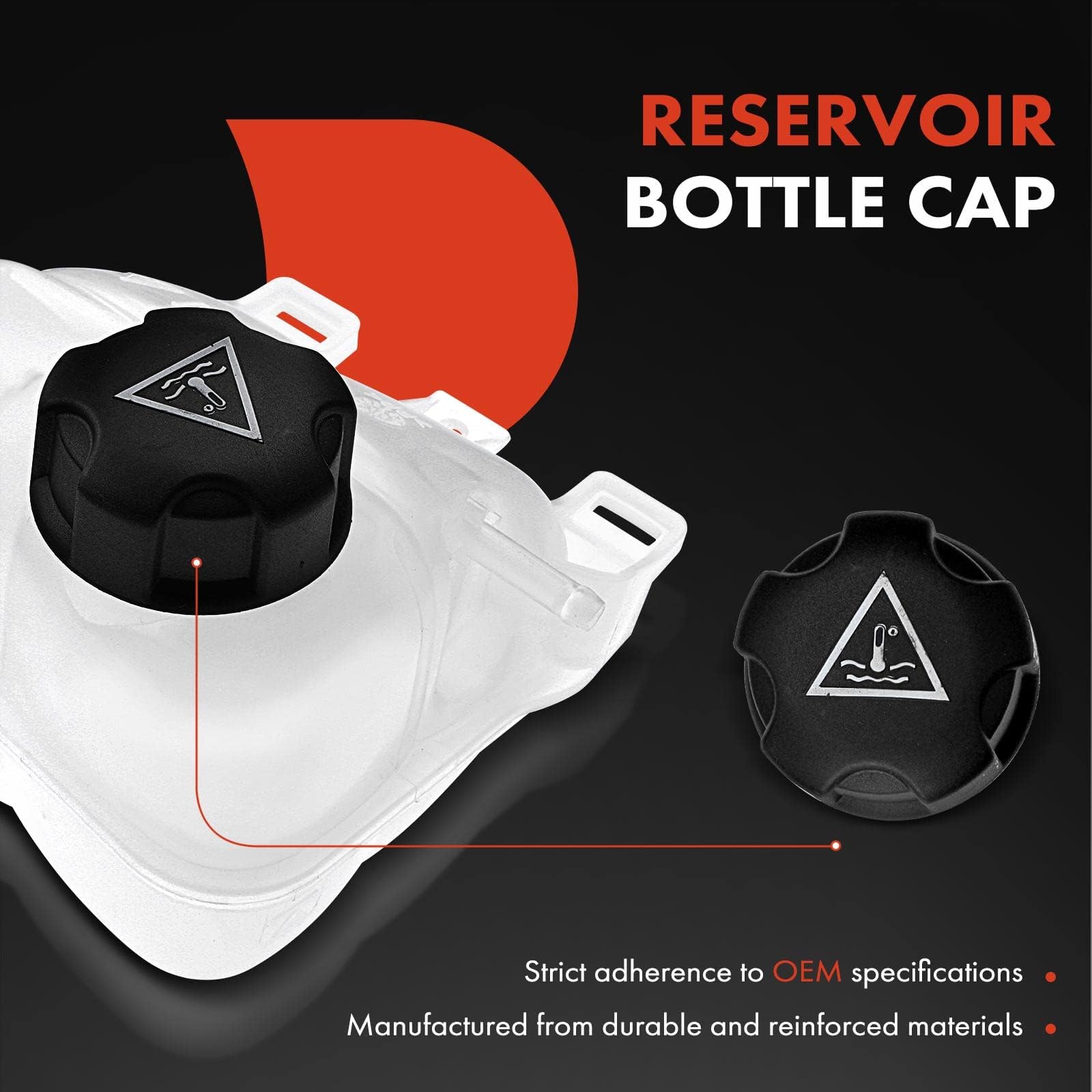 A-Premium Engine Coolant Overflow Recovery Reservoir Tank [With Cap] Compatible With Bmw 118I, 318I, I3 2014-2019, I3S, I8 14-19