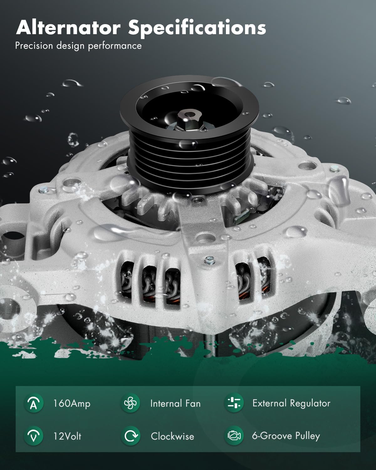 SCITOO Alternator 11383 Fit for Charger 2008 2009 2010 08 09 10 2.7L 3.5L 5.7L 6.1L 2.7 3.5 5.7 6.1 421000-0620 11383-11382 0489