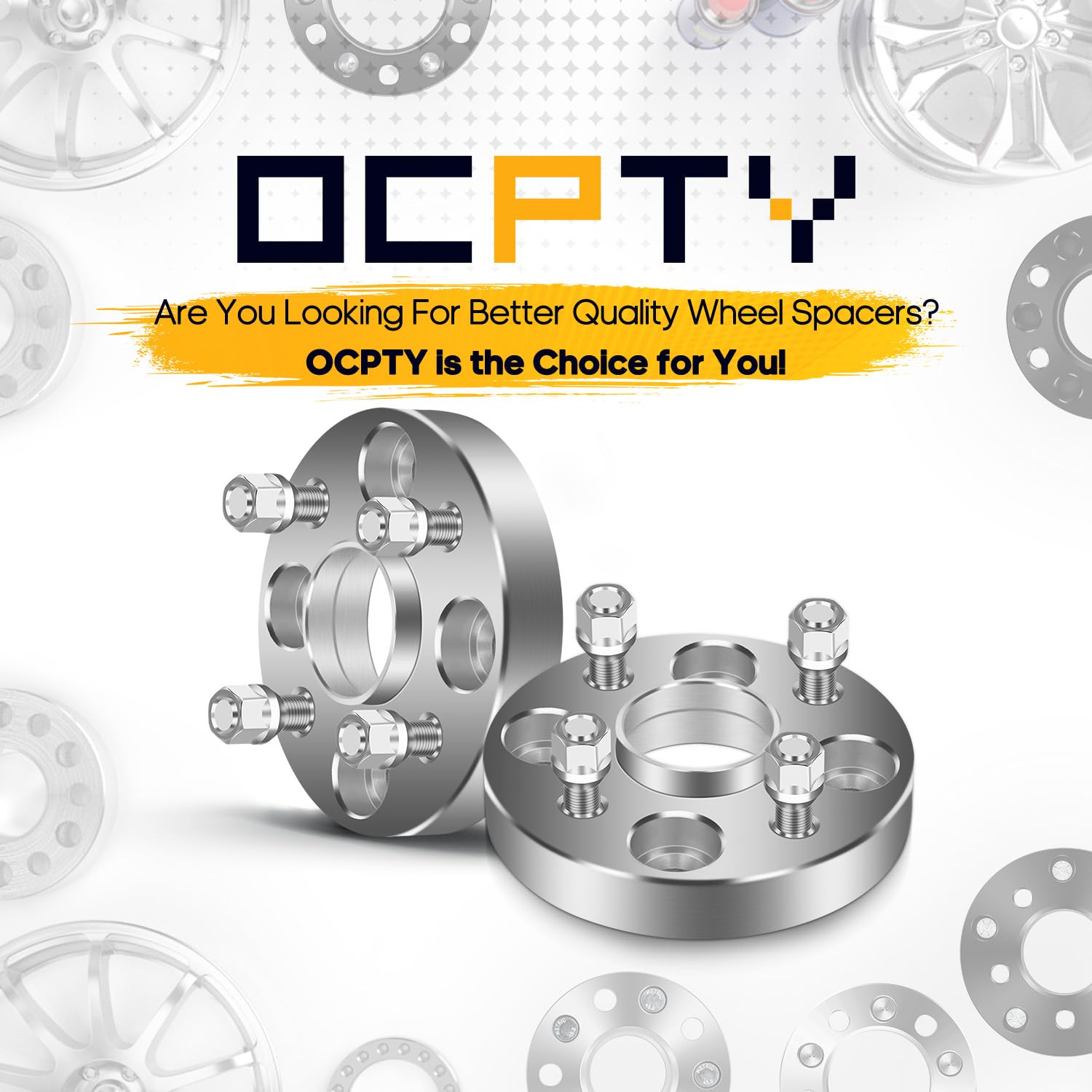 OCPTY 4x100 to 4x100 Wheel Spacers for Accord for Civic for Civic del Sol for CRX for EL for Fit 1 inch 12x1.5 Studs 56.1mm Hub Bore Forged Hub Centric Wheel Spacers 4 lug 2PCS