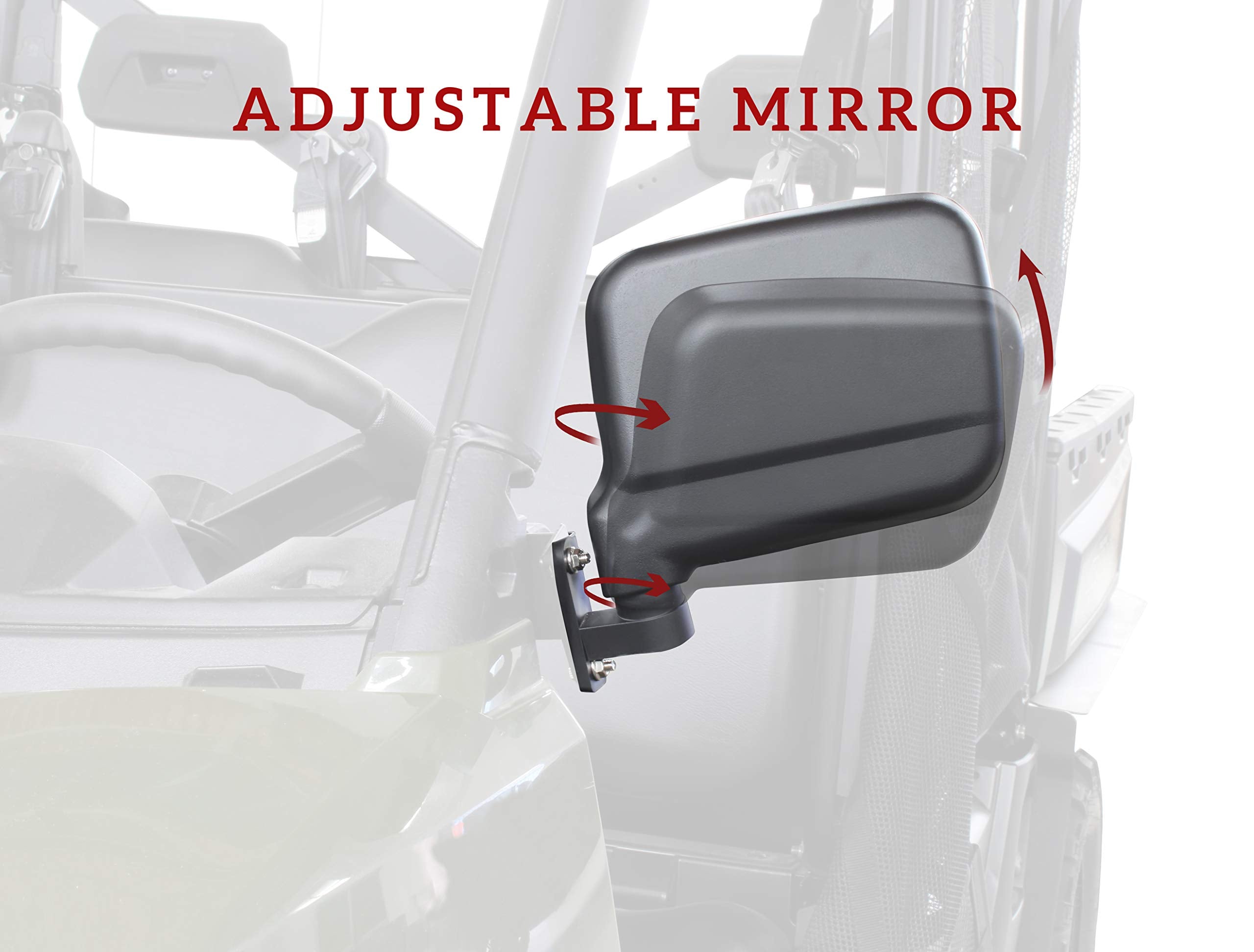 Sautvs Rear View Side Mirrors For Ranger 500 570 900, Adjustable Folding Side View Mirrors For Polaris Ranger 500 2017-2022, Ranger 570 2015-2022 And Ranger Xp 900 2014-2019 Accessories (2Pcs)