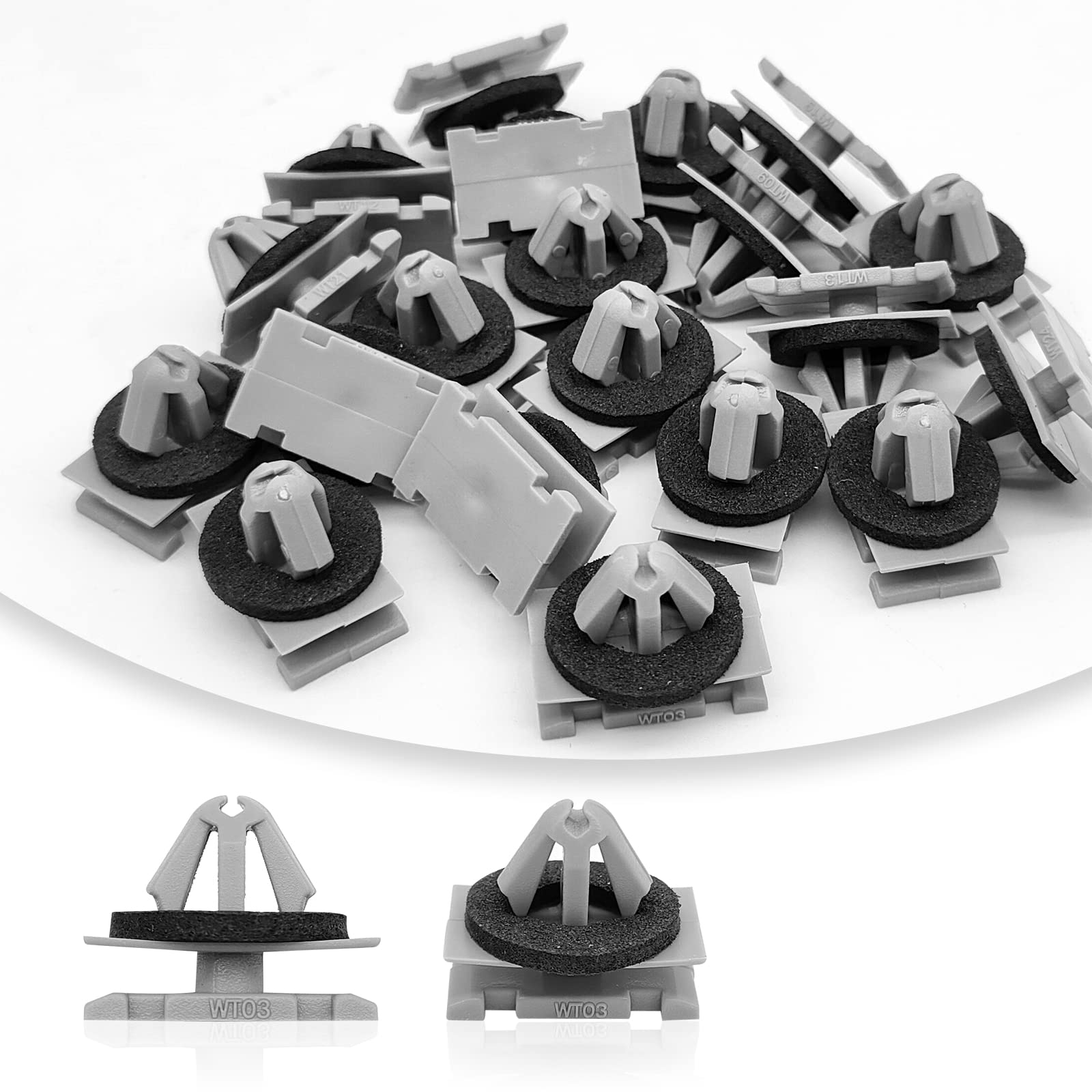 20Pcs Rocker Moulding Clip & Fender Exterior Trim Clips Compatible with Jeep Grand Cherokee Compass 68172491AA 68271803AA 683956
