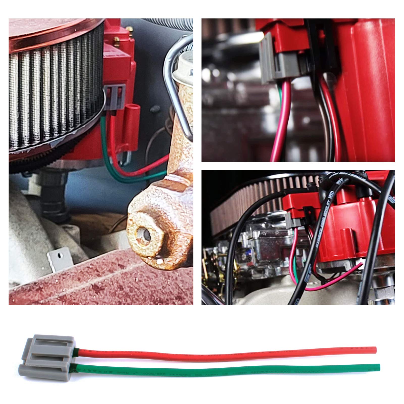 Xislet Hei Distributor Pigtail Wire Harness Tachometer Pigtails 12V Power & Tach Connector Plug Compatible With Rv Chevy Gm Hei