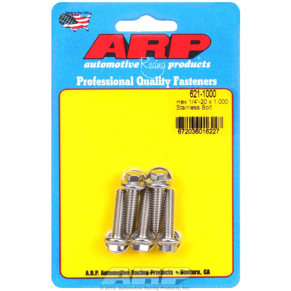 Arp Bolts 6211000 Hex Blt 1/4-20X1.000 Pk/5