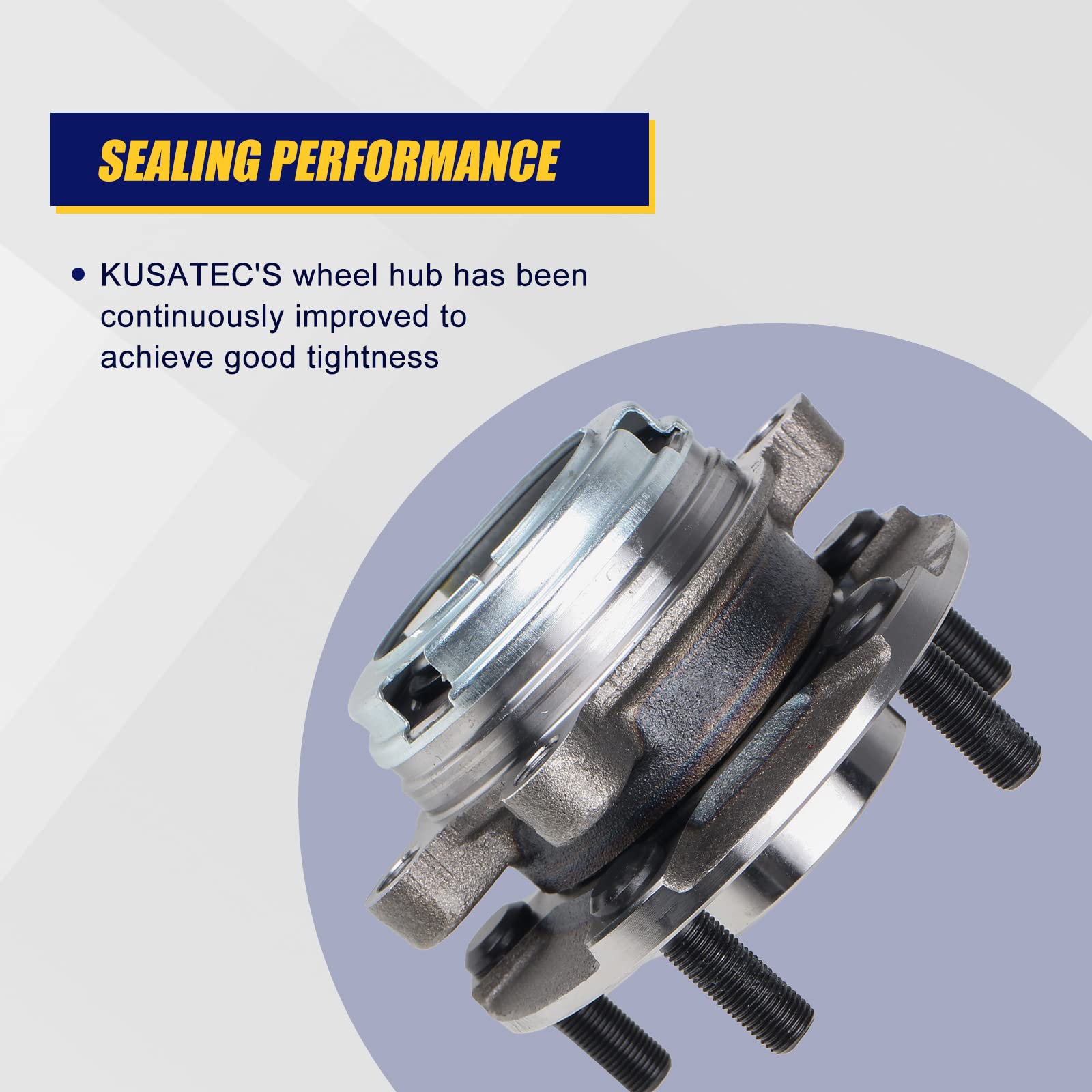 Kusatec 513294 Front Wheel Bearing And Hub Assembly Compatible With Nissan Altima 2.5L 4-Wheel 29 Spline 2007 2008 2009 2010 2011 2012, 5 Lug Bolts W/Encoder Abs