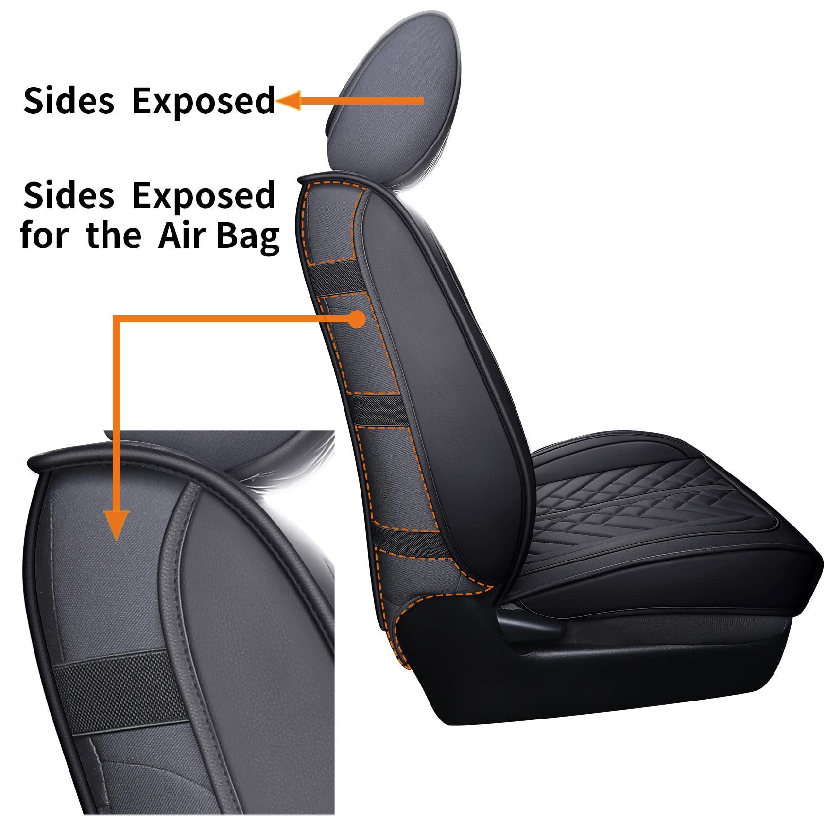 Tomatoman Car Seat Covers Compatible with Toyota Tacoma Truck 2005-2024 2025 Access Crew Double Cab TRD Sport Offroad Limited SR